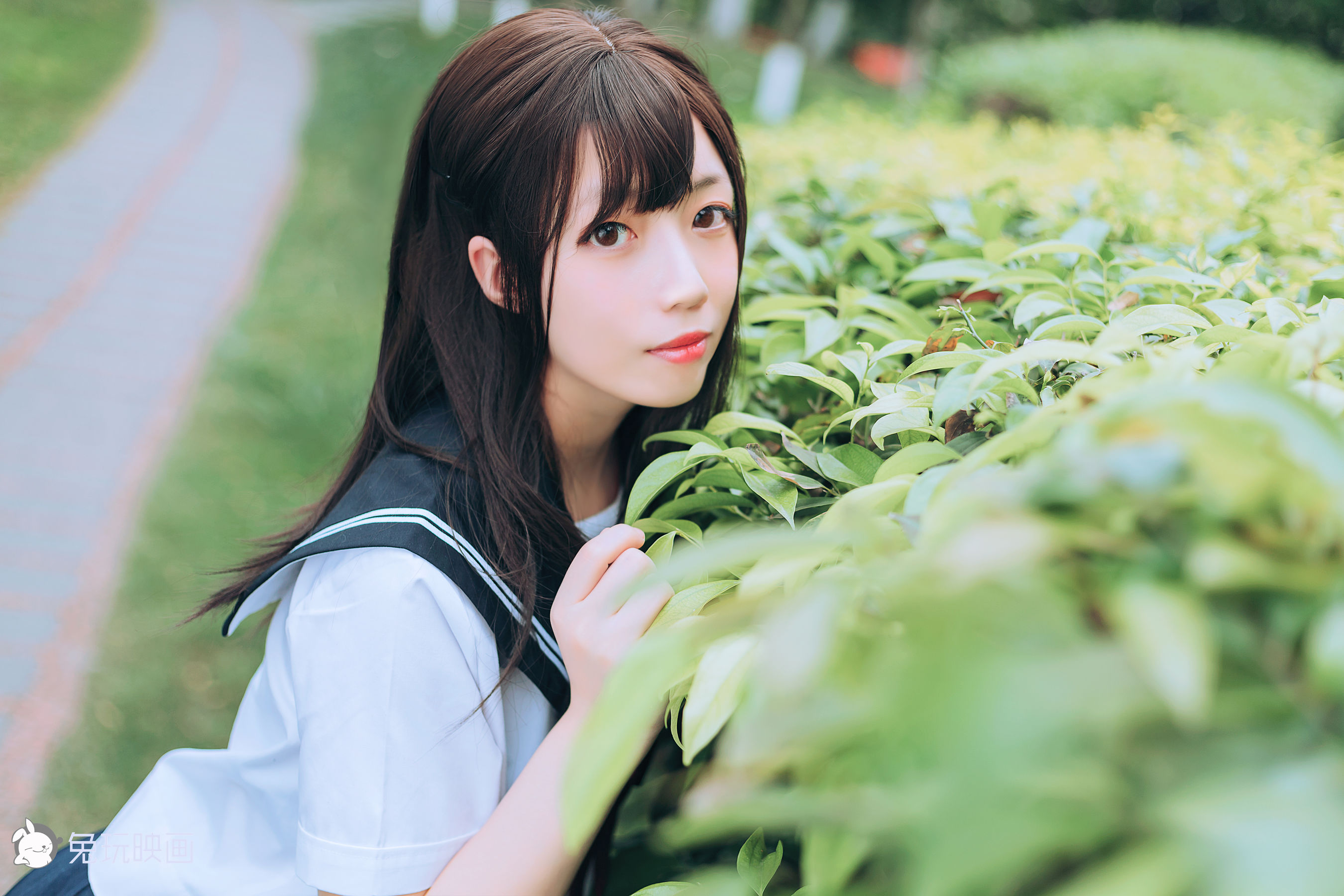 [兔玩映画] - JK制服 Vol.019 绿意葱茏