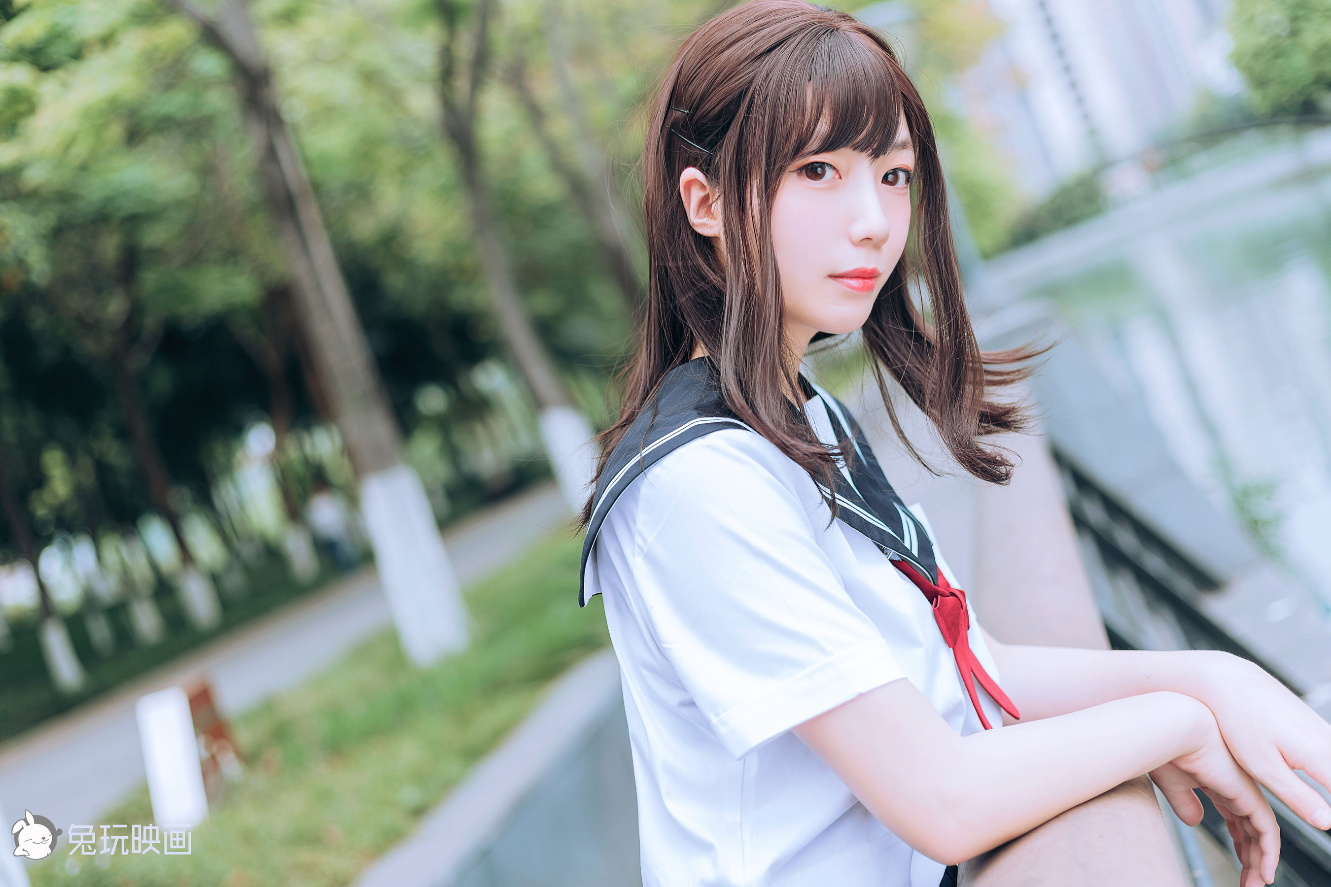 [兔玩映画] - JK制服 Vol.019 绿意葱茏