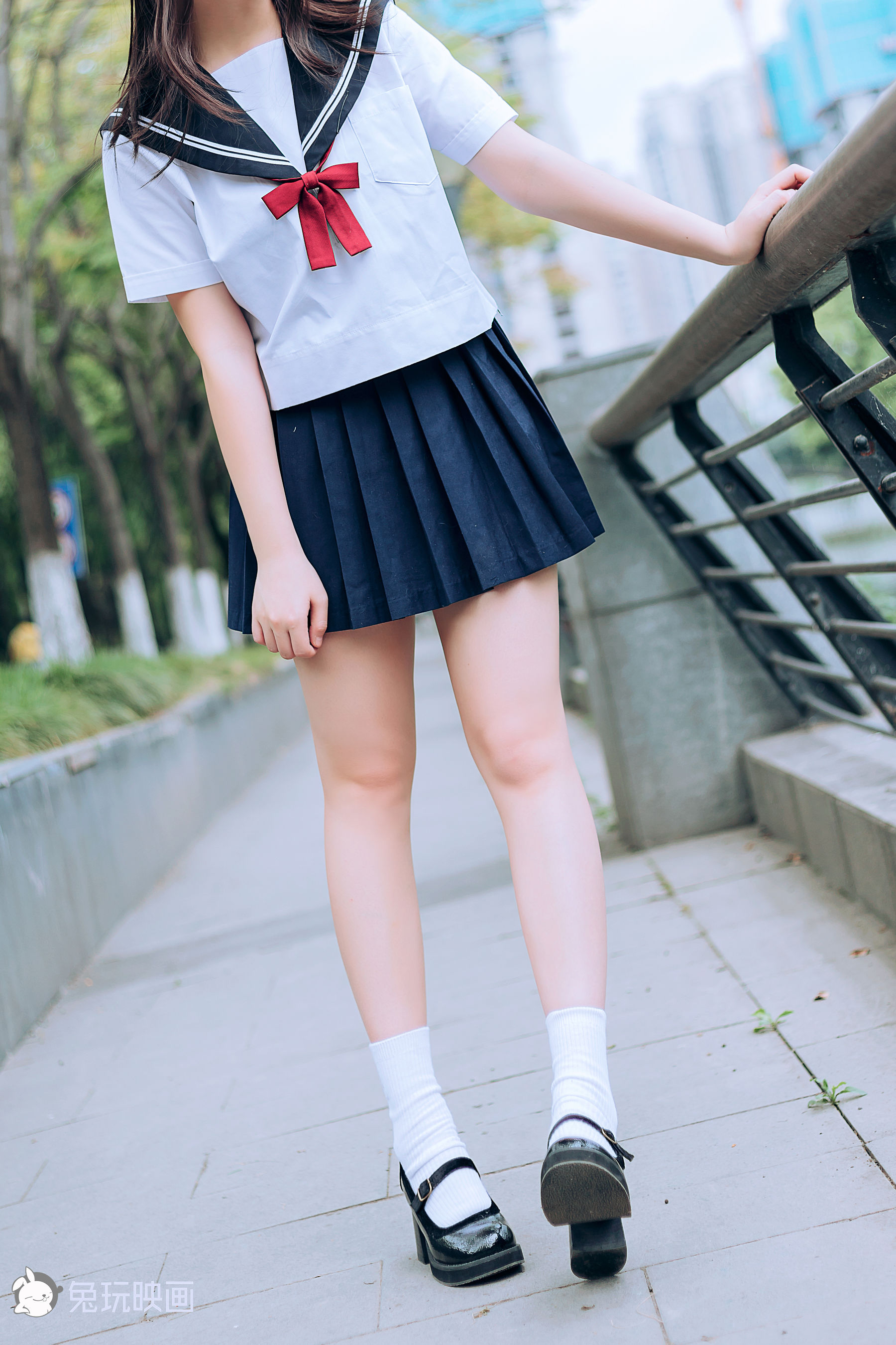 [兔玩映画] - JK制服 Vol.019 绿意葱茏