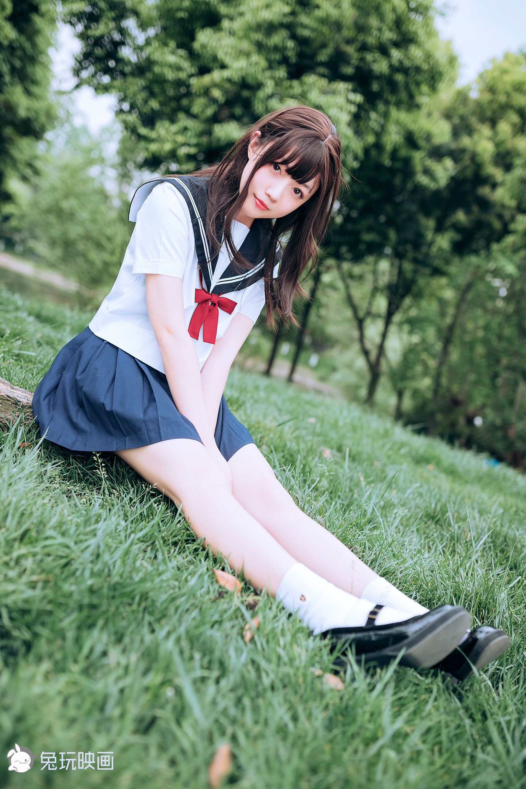 [兔玩映画] - JK制服 Vol.019 绿意葱茏