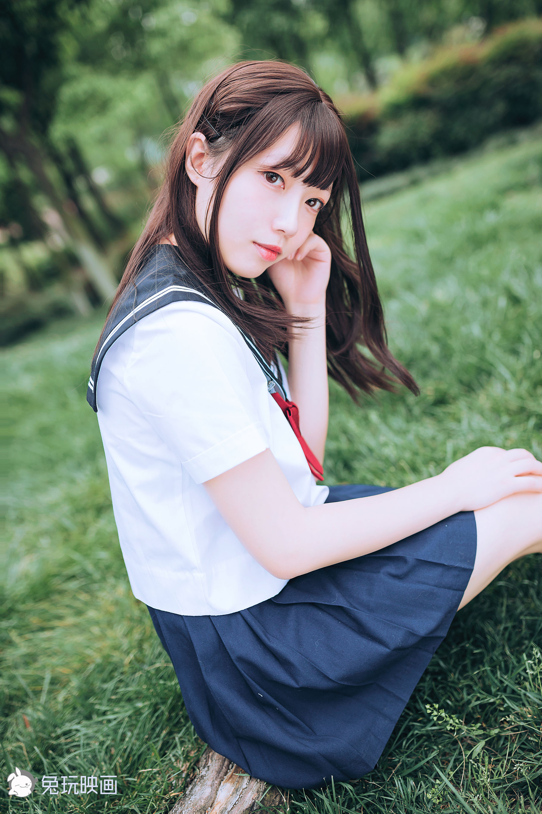 [兔玩映画] - JK制服 Vol.019 绿意葱茏