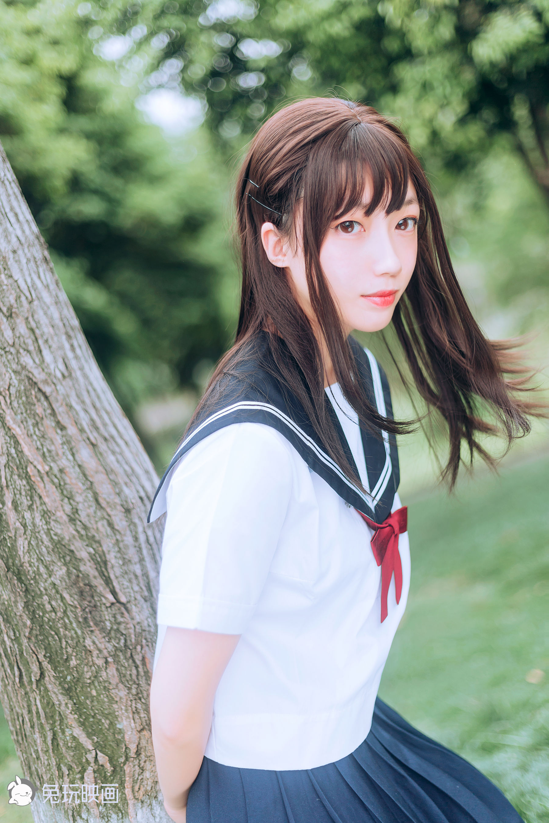 [兔玩映画] - JK制服 Vol.019 绿意葱茏