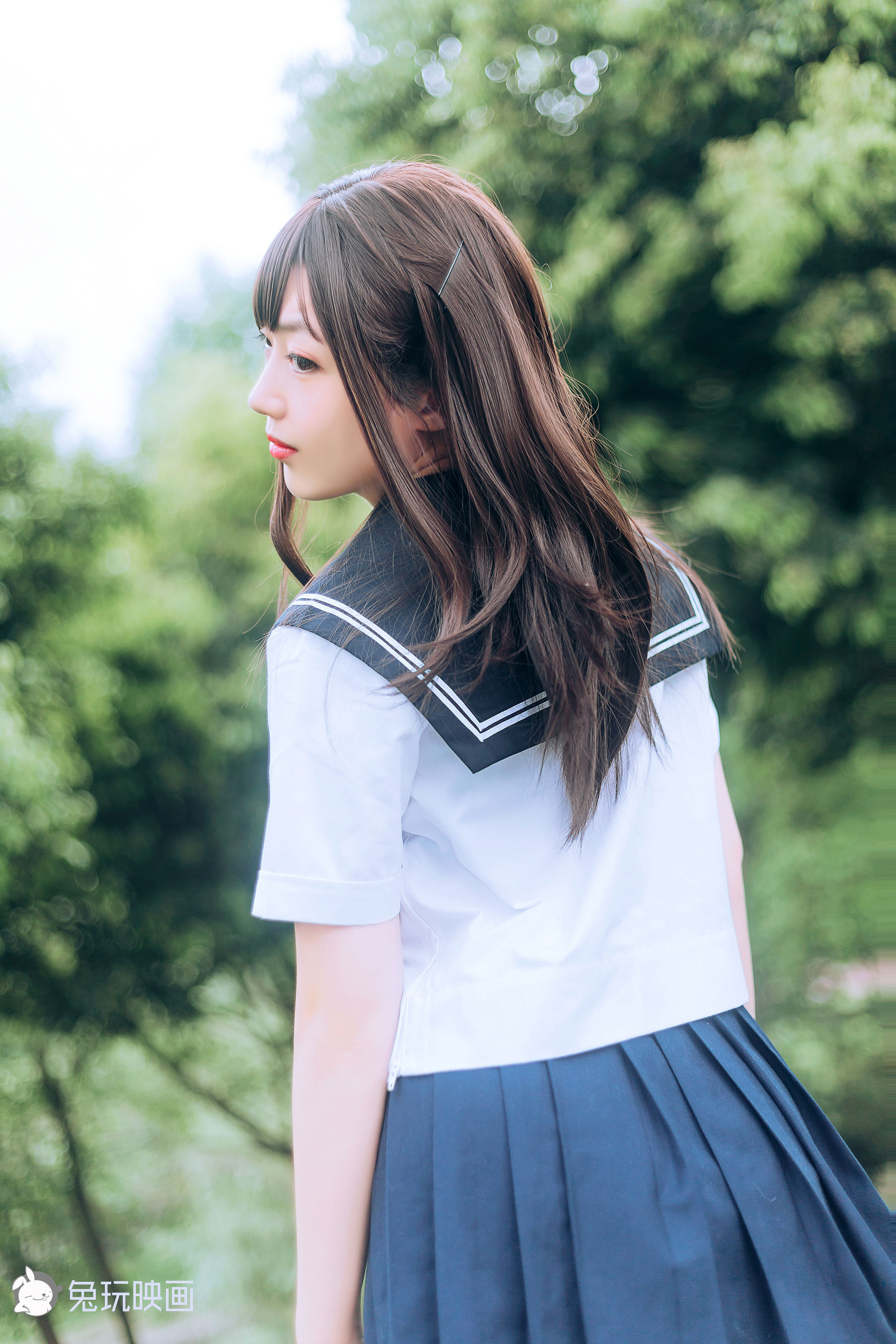 [兔玩映画] - JK制服 Vol.019 绿意葱茏