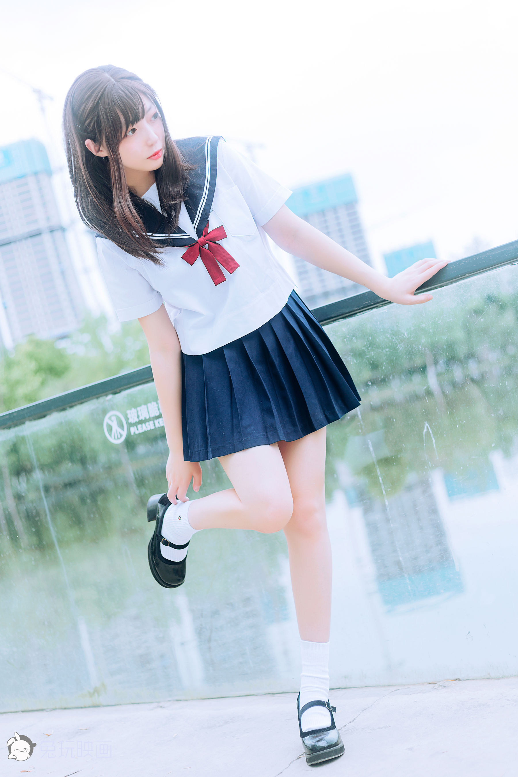 [兔玩映画] - JK制服 Vol.019 绿意葱茏