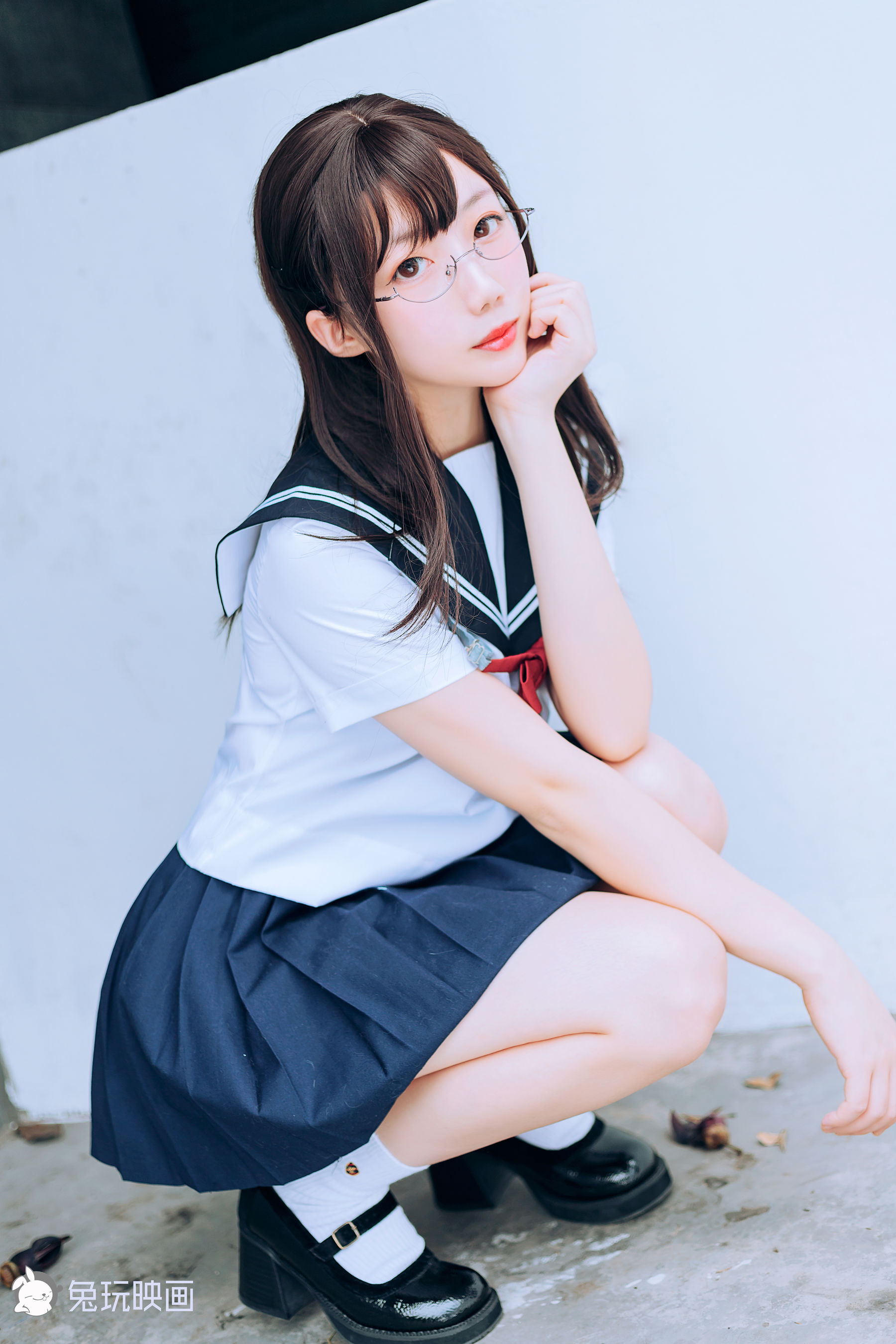 [兔玩映画] - JK制服 Vol.019 绿意葱茏