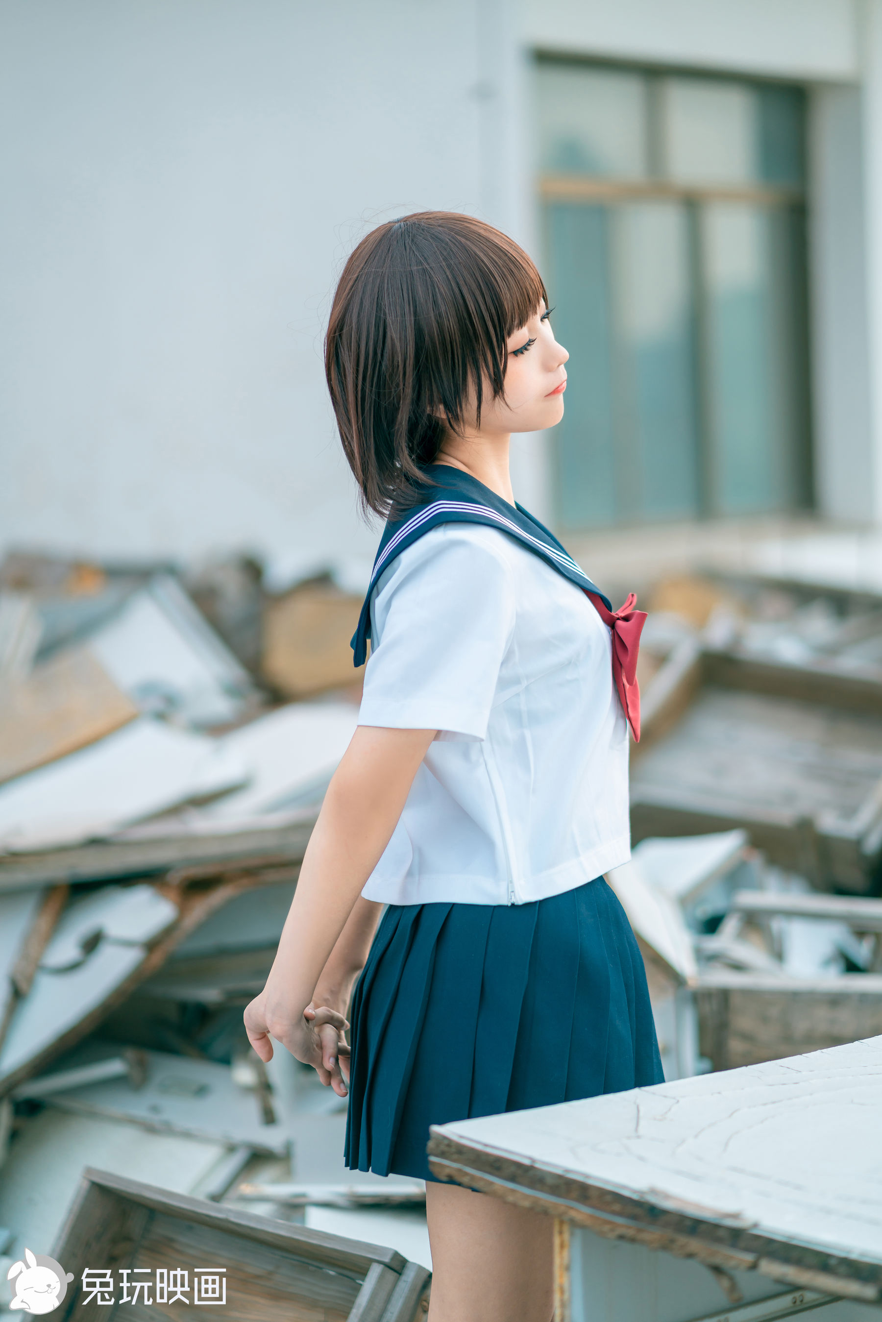 [兔玩映画] - JK制服 Vol.032 黄昏天台