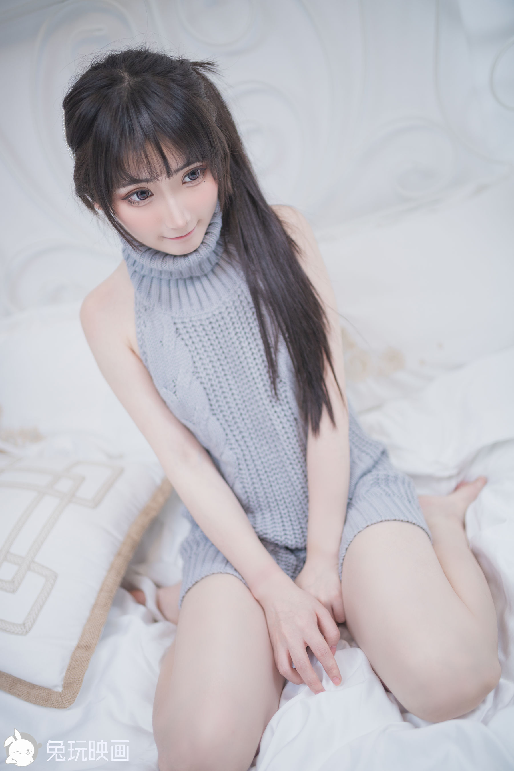 [兔玩映画] - 体操服和露背毛衣