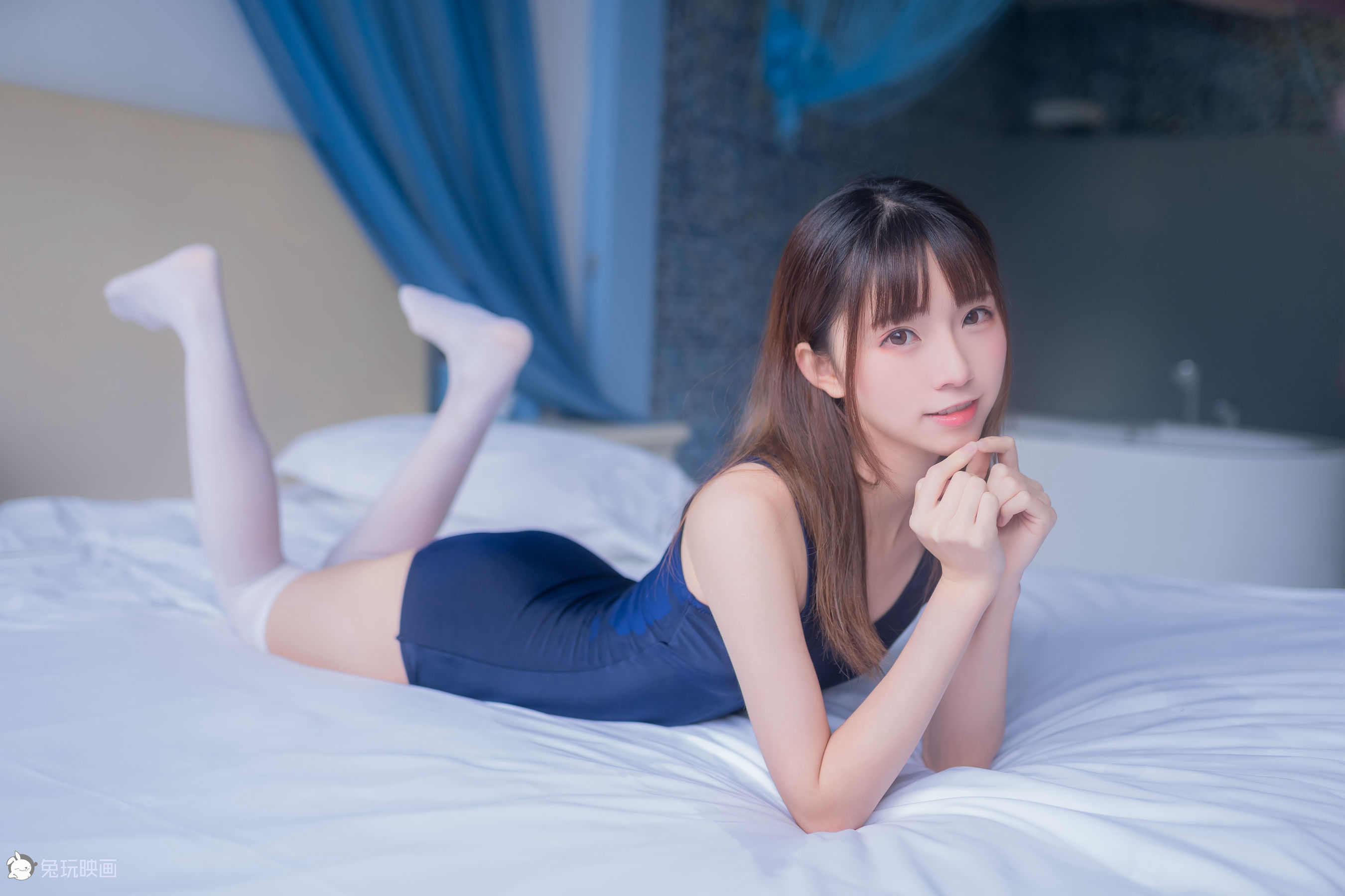 [兔玩映画] - 夏日泳装 Vol.018 浴缸白丝