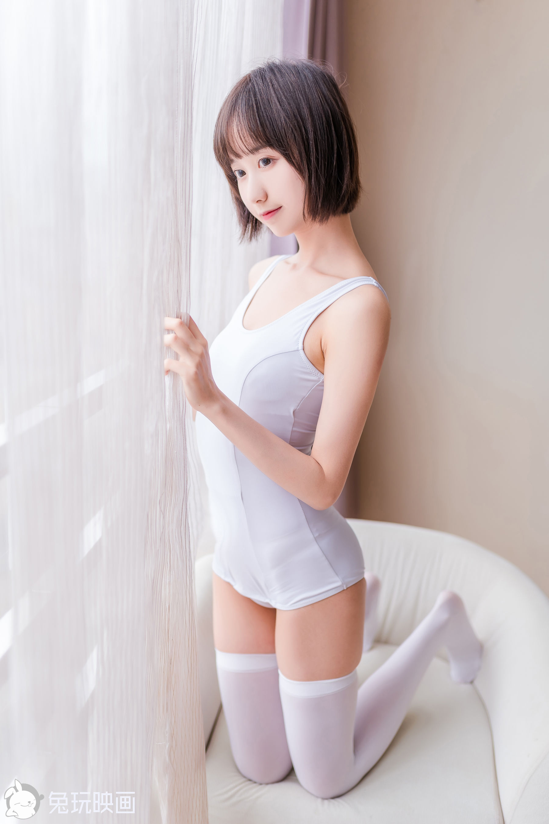 [兔玩映画] - 夏日泳装 Vol.057 短发女孩