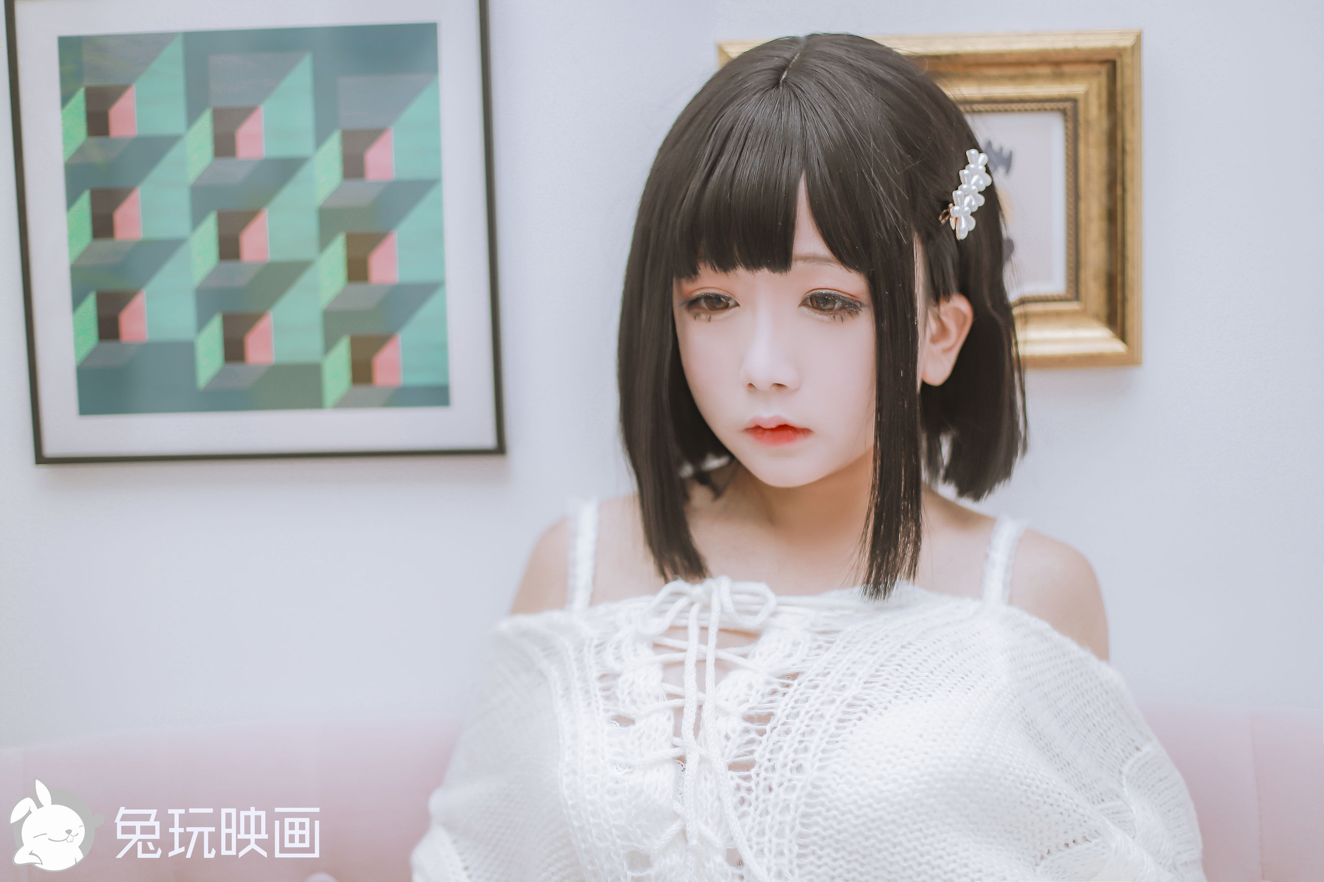 [兔玩映画] - 妹妹的白色毛衣