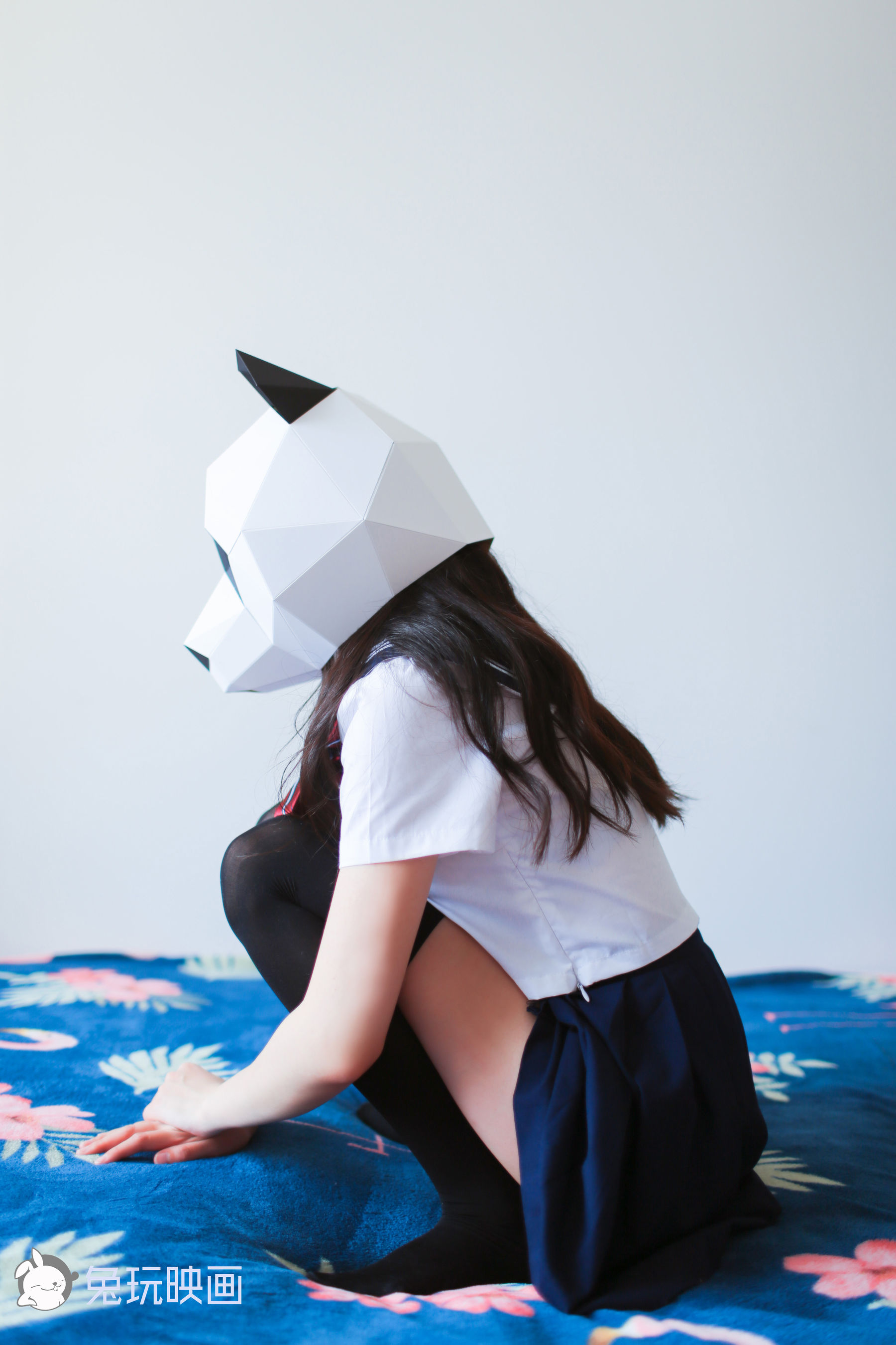 [兔玩映画] - 熊猫黑丝少女