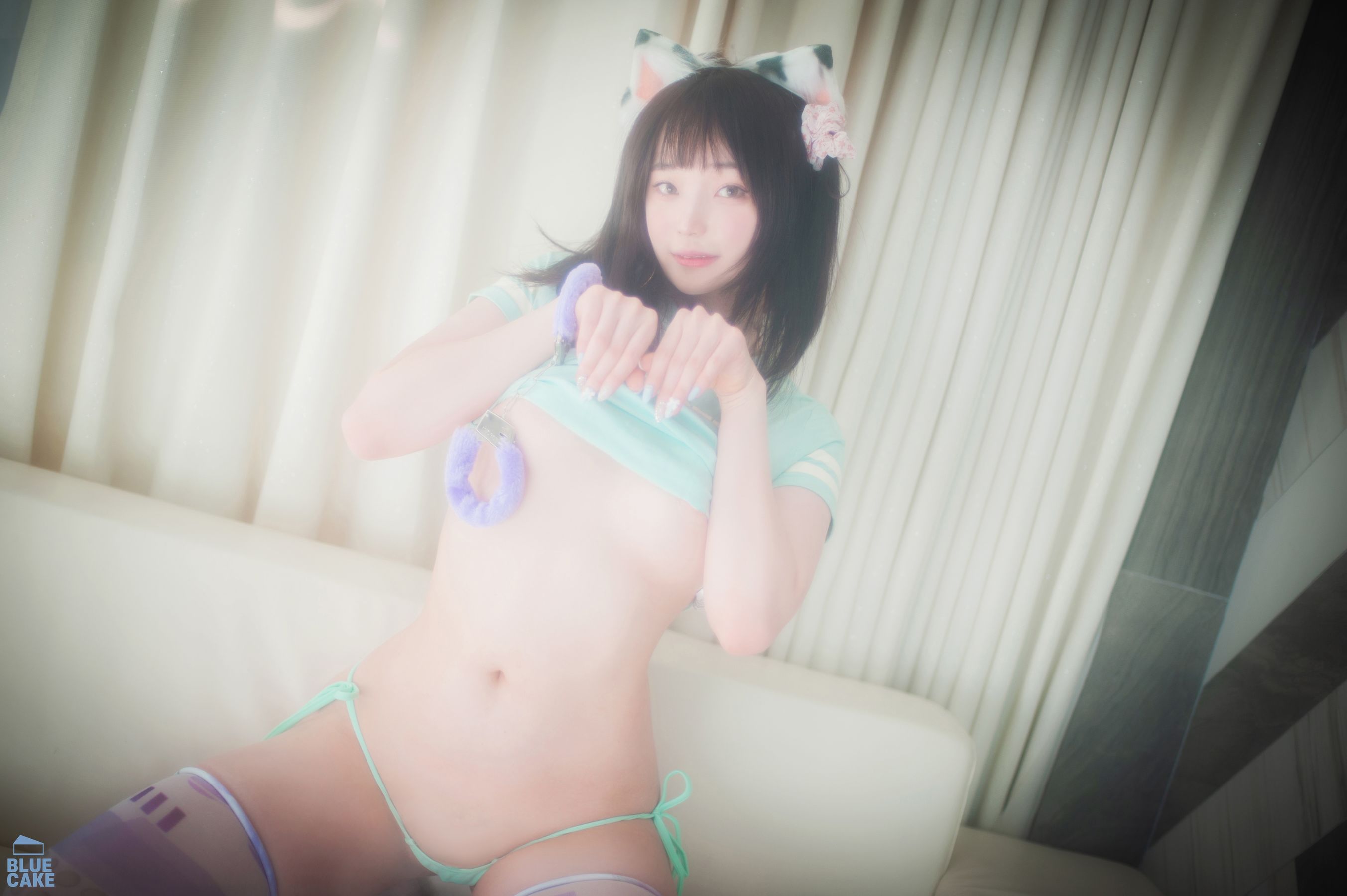 [BLUECAKE]  Bambi - Naughty Cats Pink & Mint