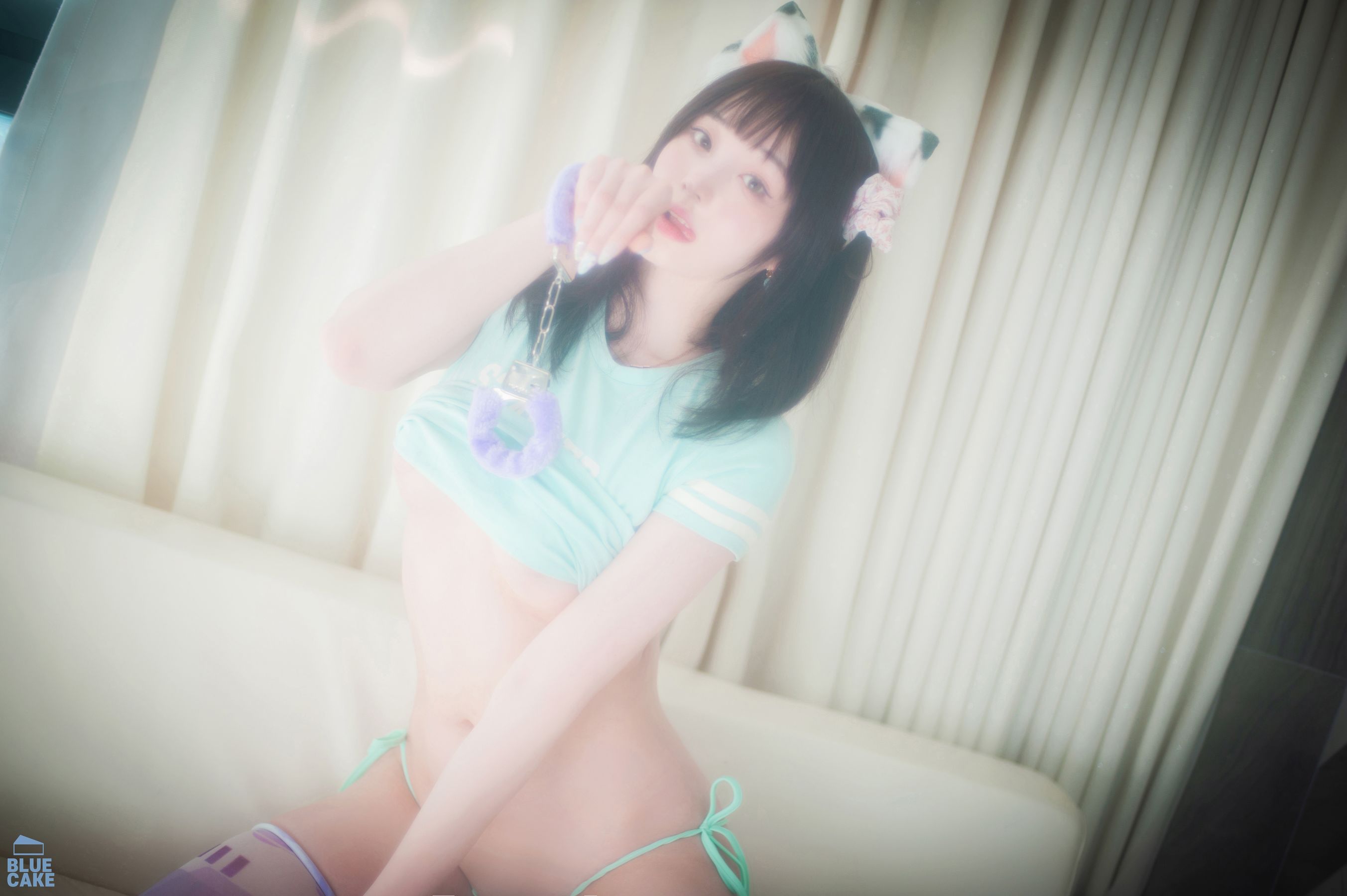 [BLUECAKE]  Bambi - Naughty Cats Pink & Mint