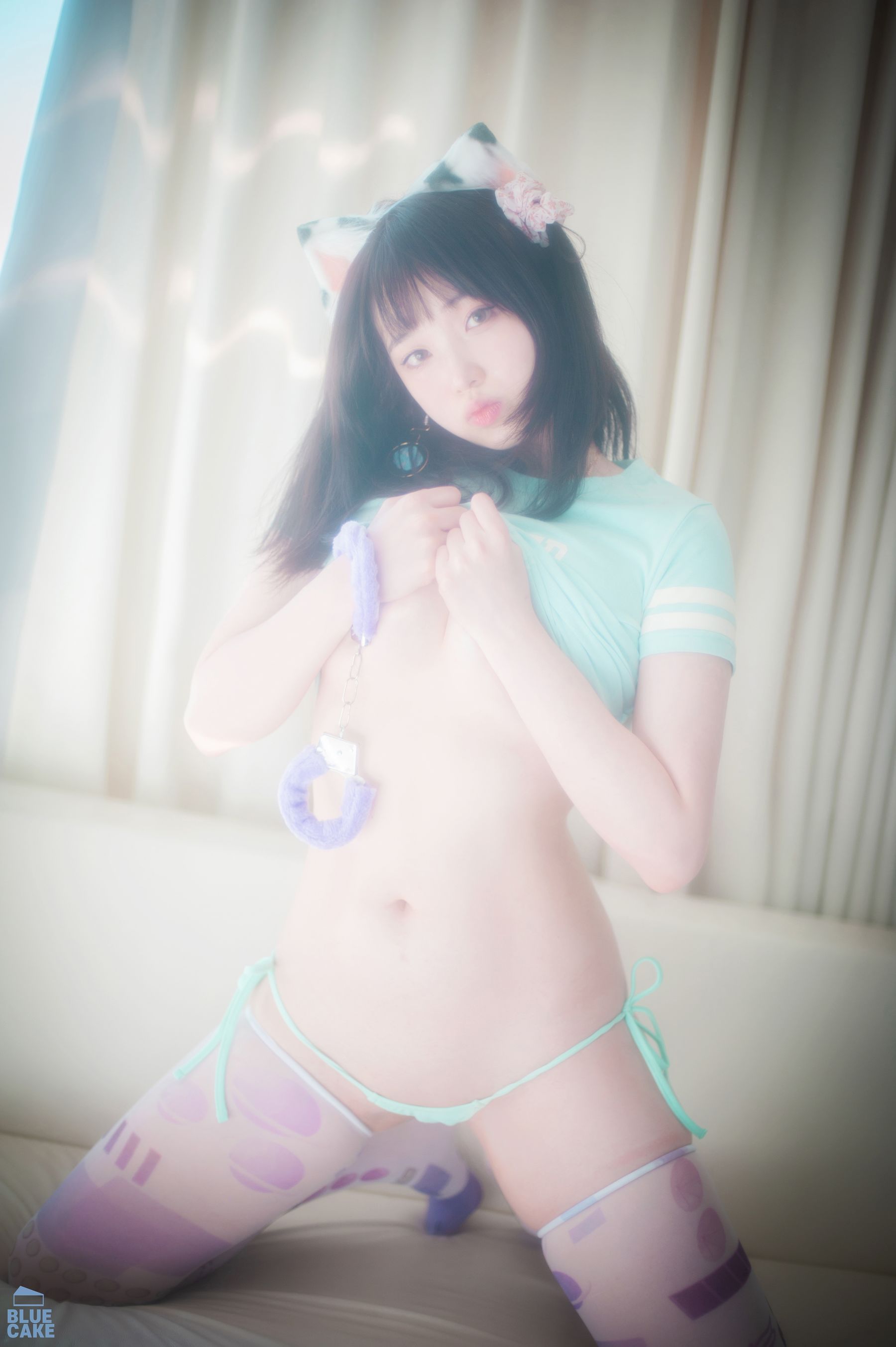 [BLUECAKE]  Bambi - Naughty Cats Pink & Mint