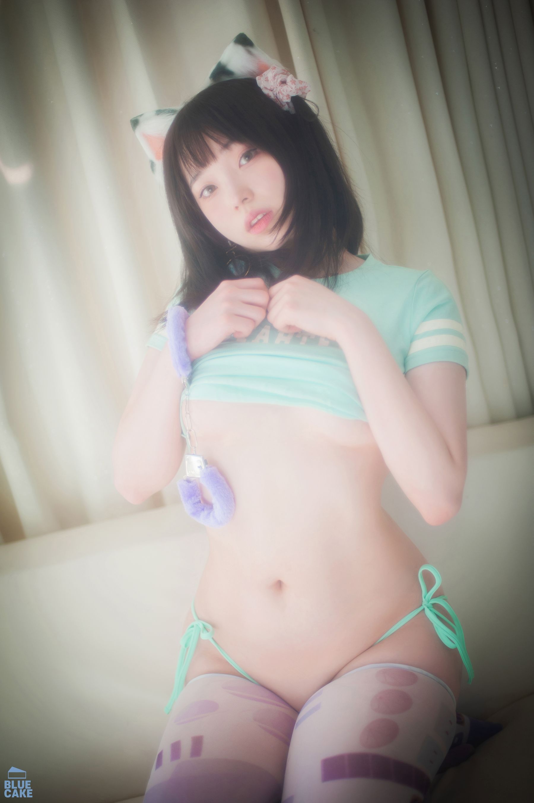 [BLUECAKE]  Bambi - Naughty Cats Pink & Mint