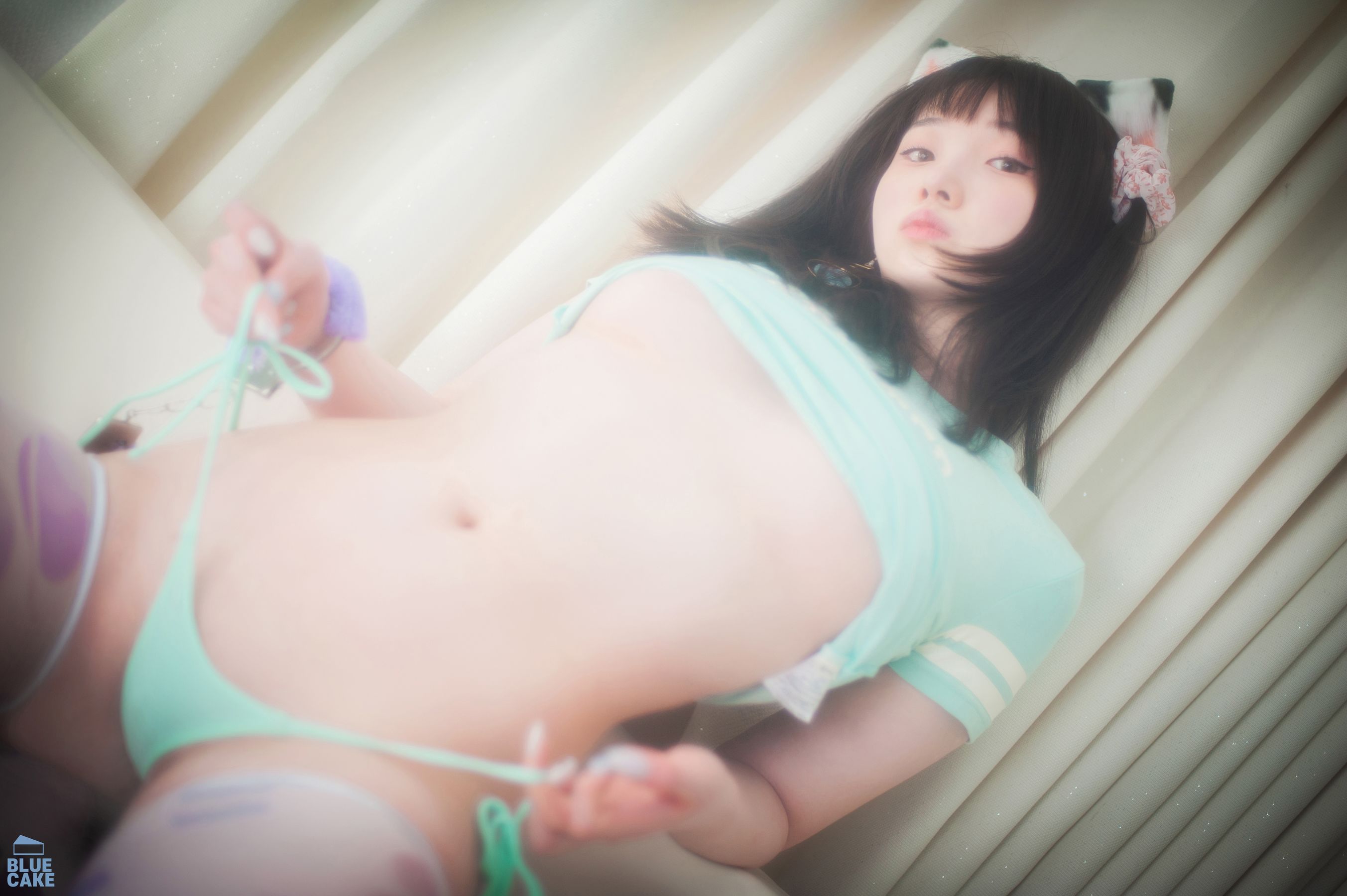 [BLUECAKE]  Bambi - Naughty Cats Pink & Mint