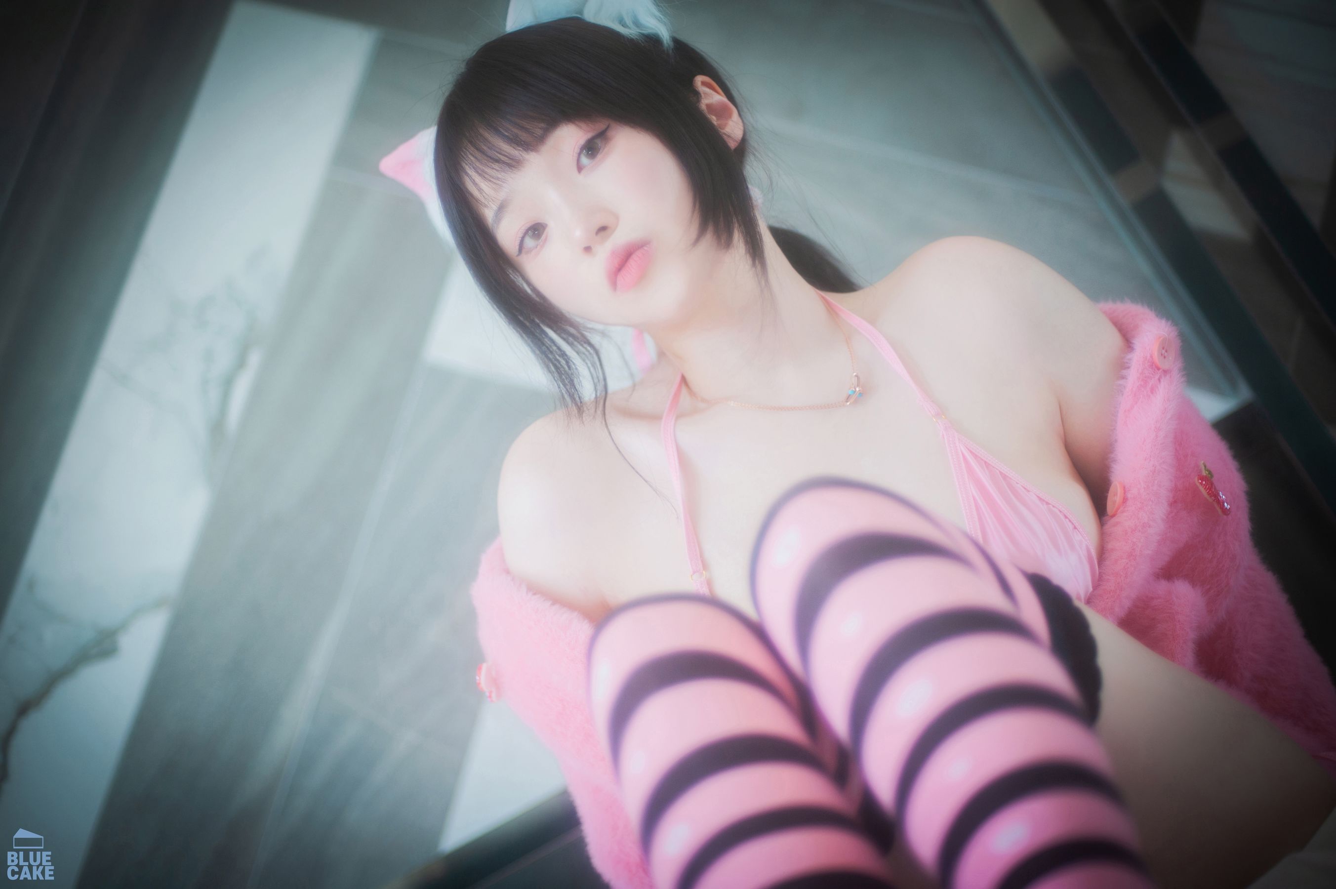 [BLUECAKE]  Bambi - Naughty Cats Pink & Mint