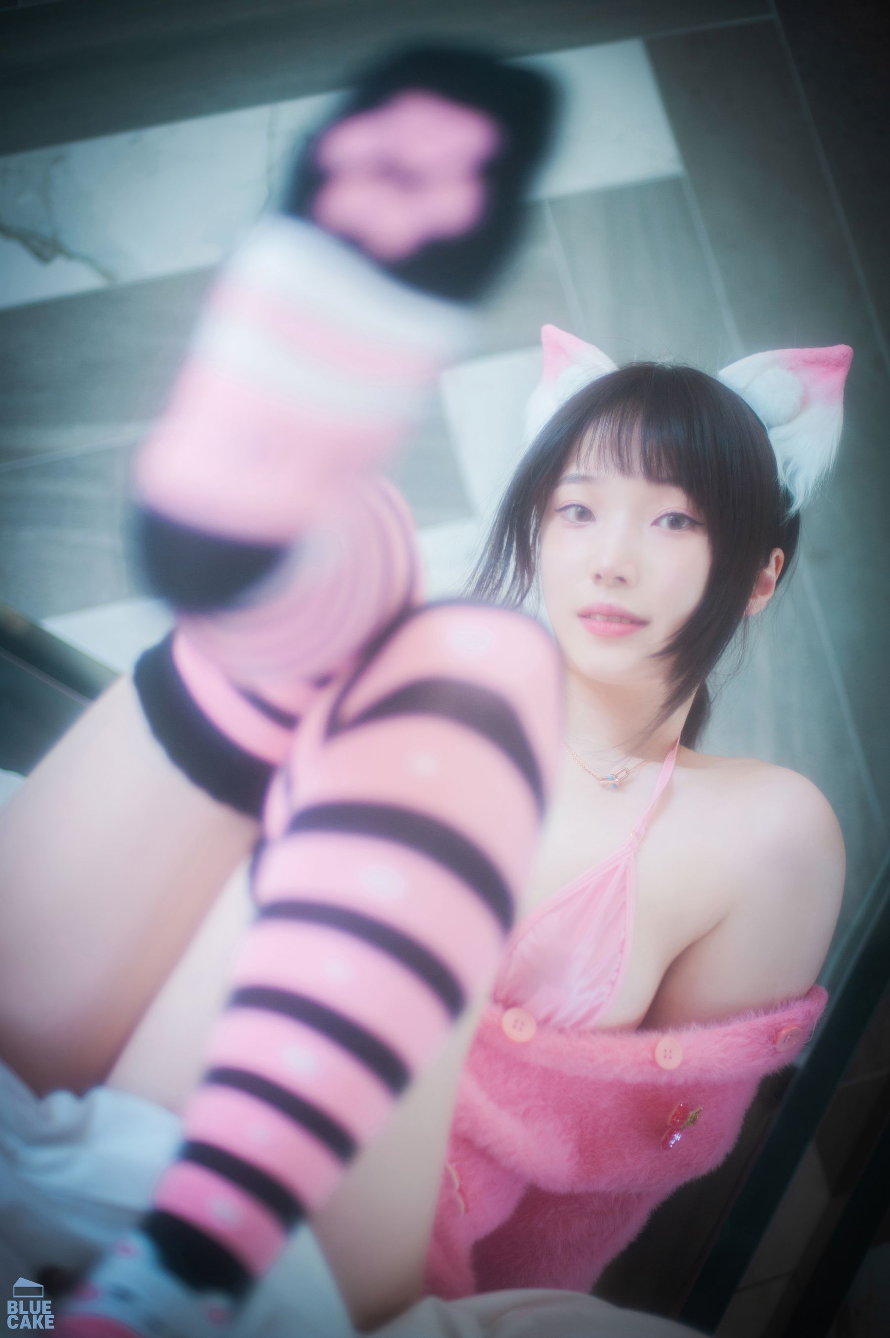 [BLUECAKE]  Bambi - Naughty Cats Pink & Mint