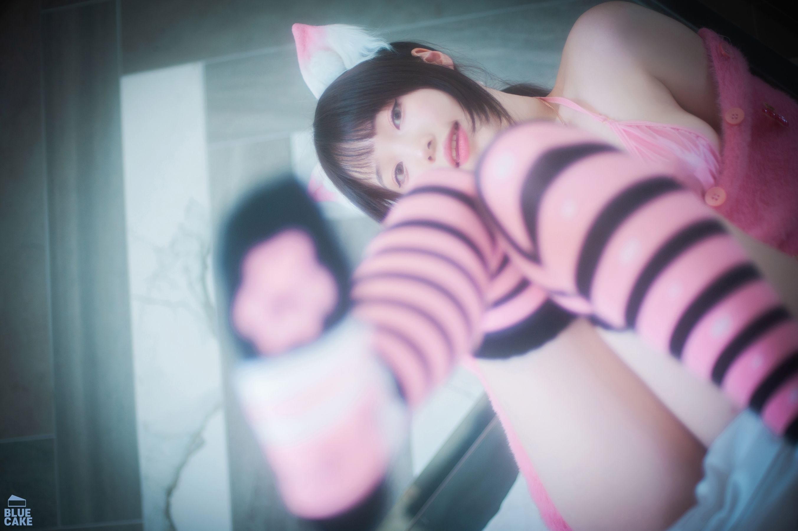 [BLUECAKE]  Bambi - Naughty Cats Pink & Mint