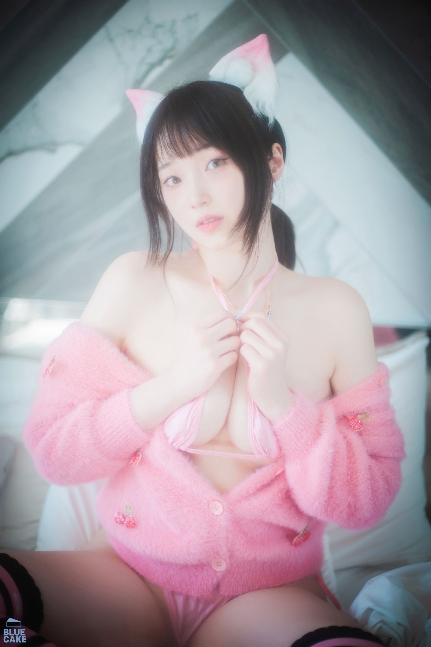 [BLUECAKE]  Bambi - Naughty Cats Pink & Mint