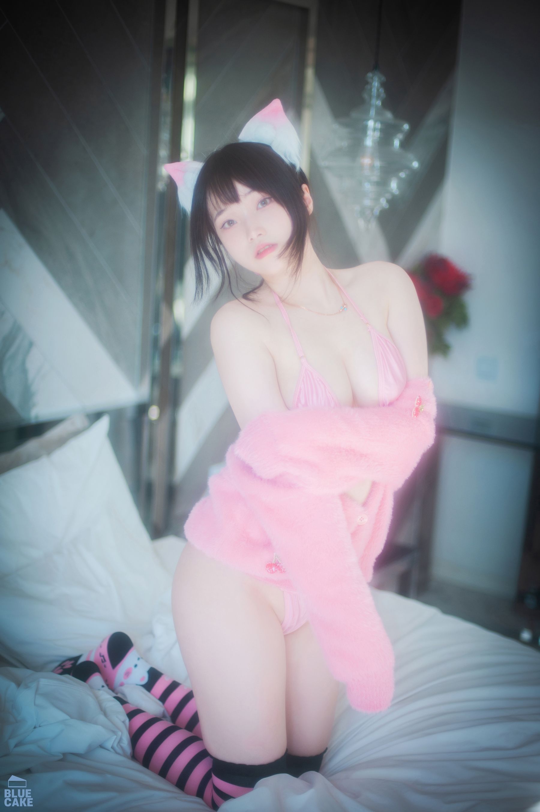 [BLUECAKE]  Bambi - Naughty Cats Pink & Mint