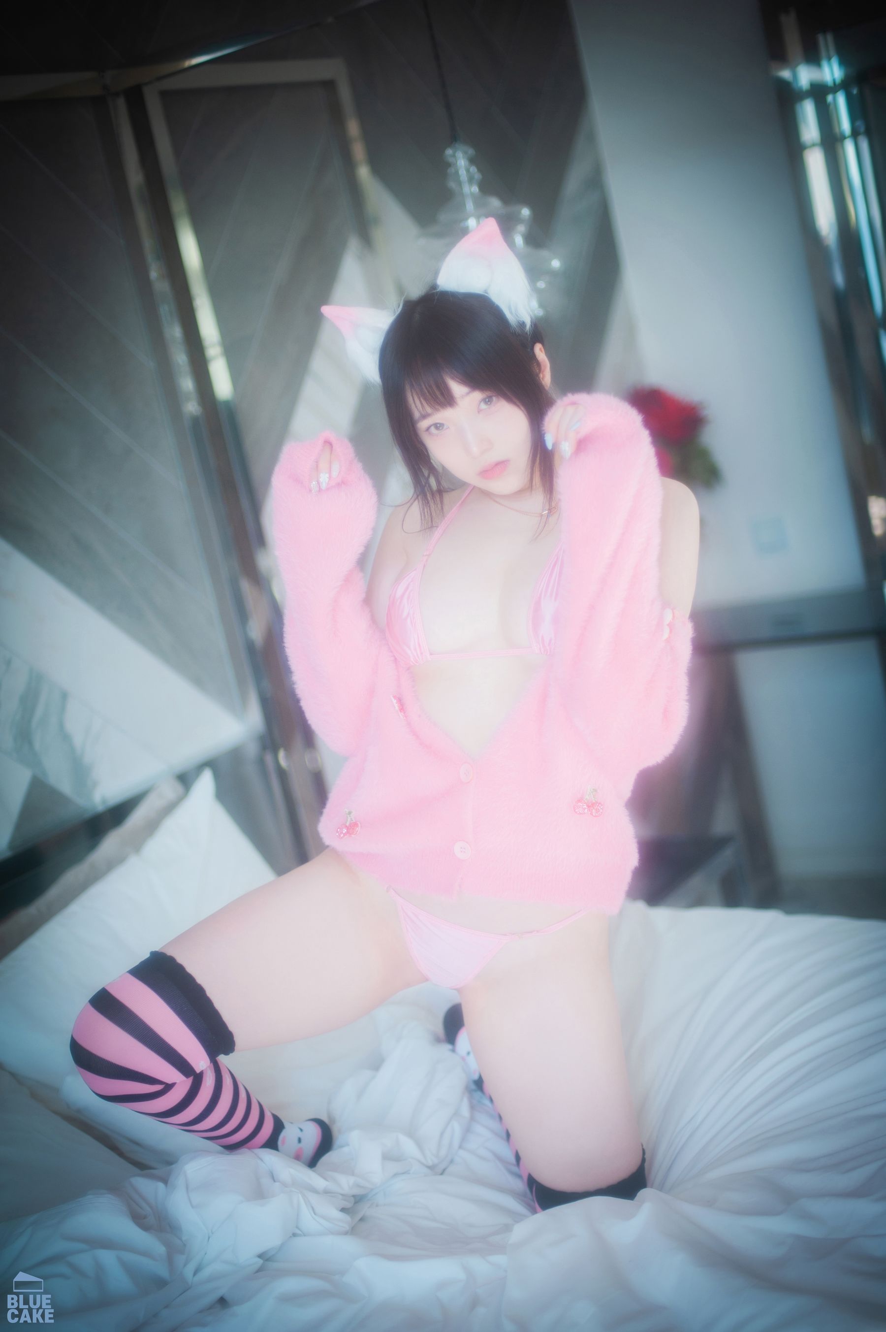 [BLUECAKE]  Bambi - Naughty Cats Pink & Mint