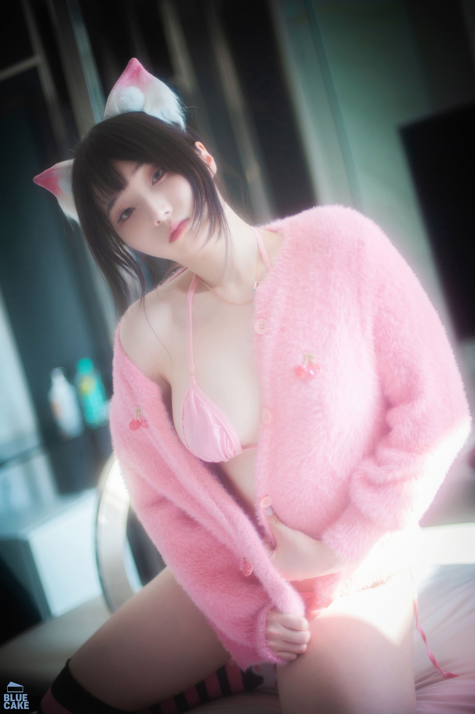 [BLUECAKE]  Bambi - Naughty Cats Pink & Mint