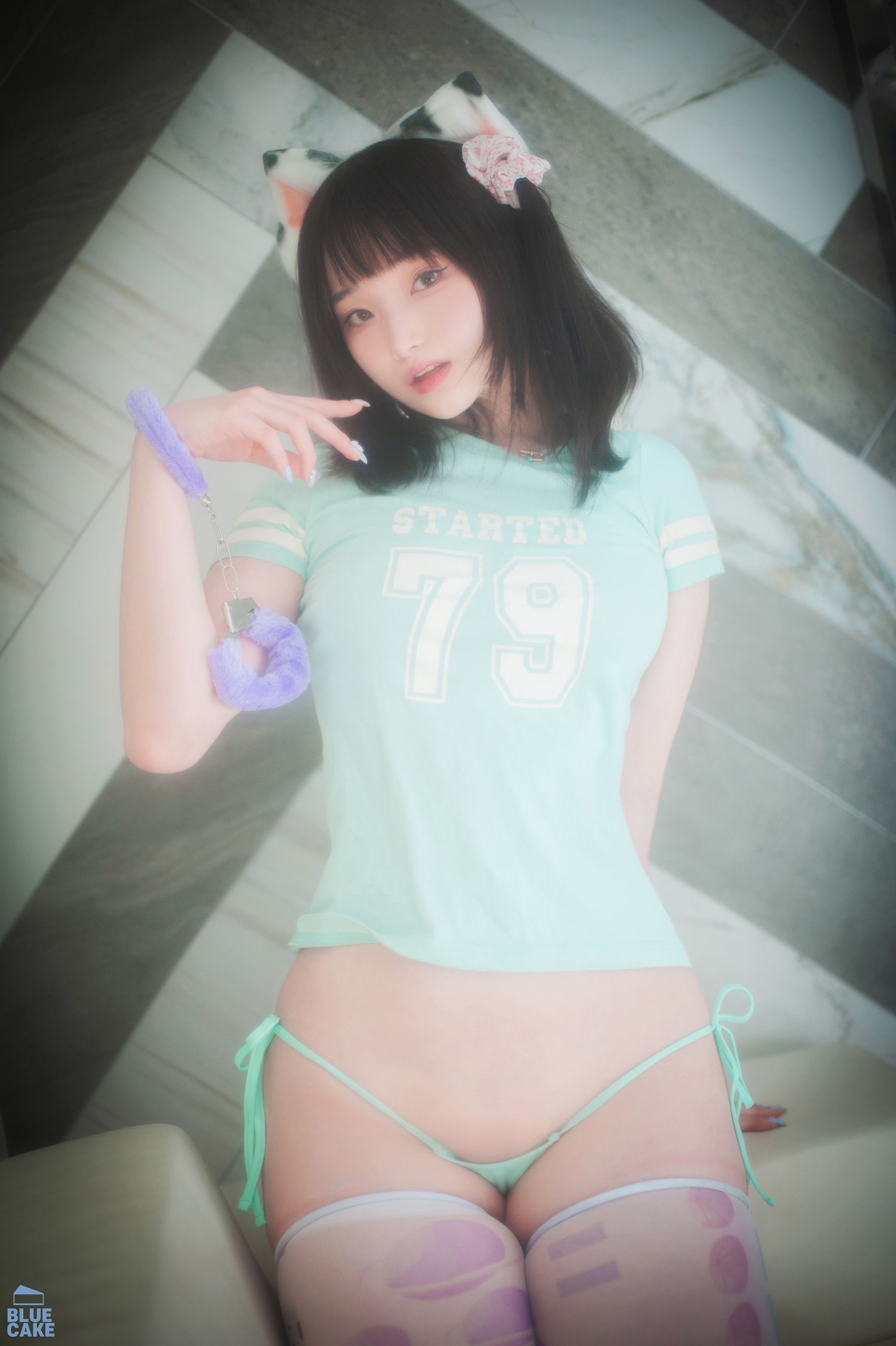 [BLUECAKE]  Bambi - Naughty Cats Pink & Mint