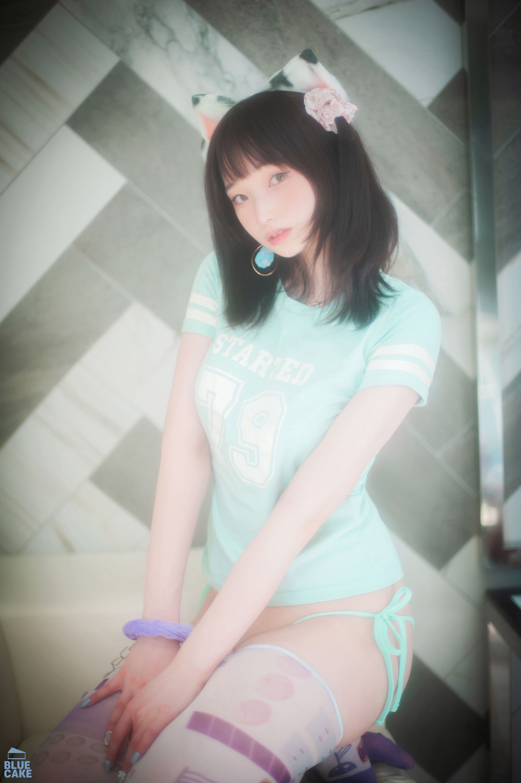 [BLUECAKE]  Bambi - Naughty Cats Pink & Mint