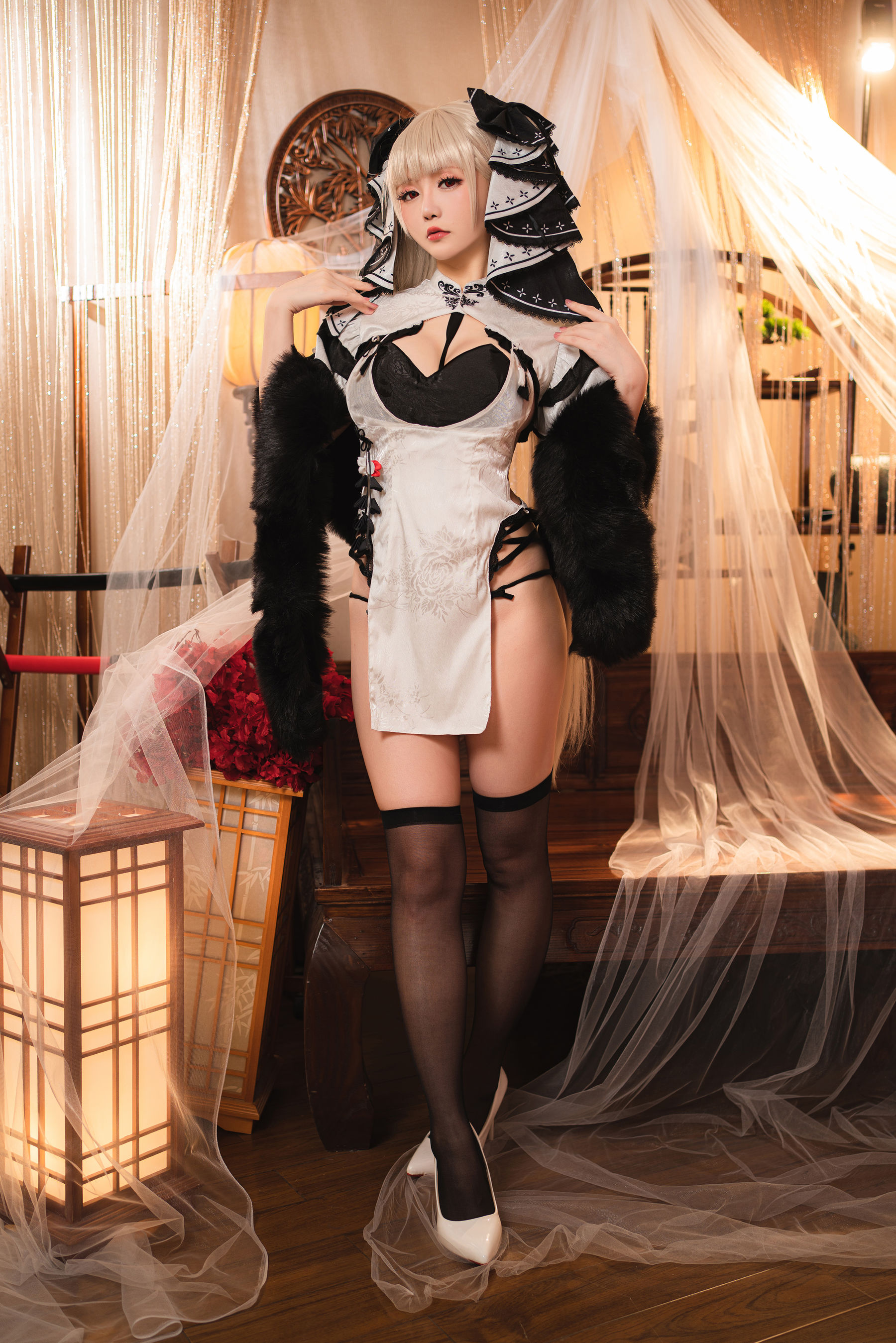 [福利COS] Coser小姐姐星之迟迟 - 可畏旗袍