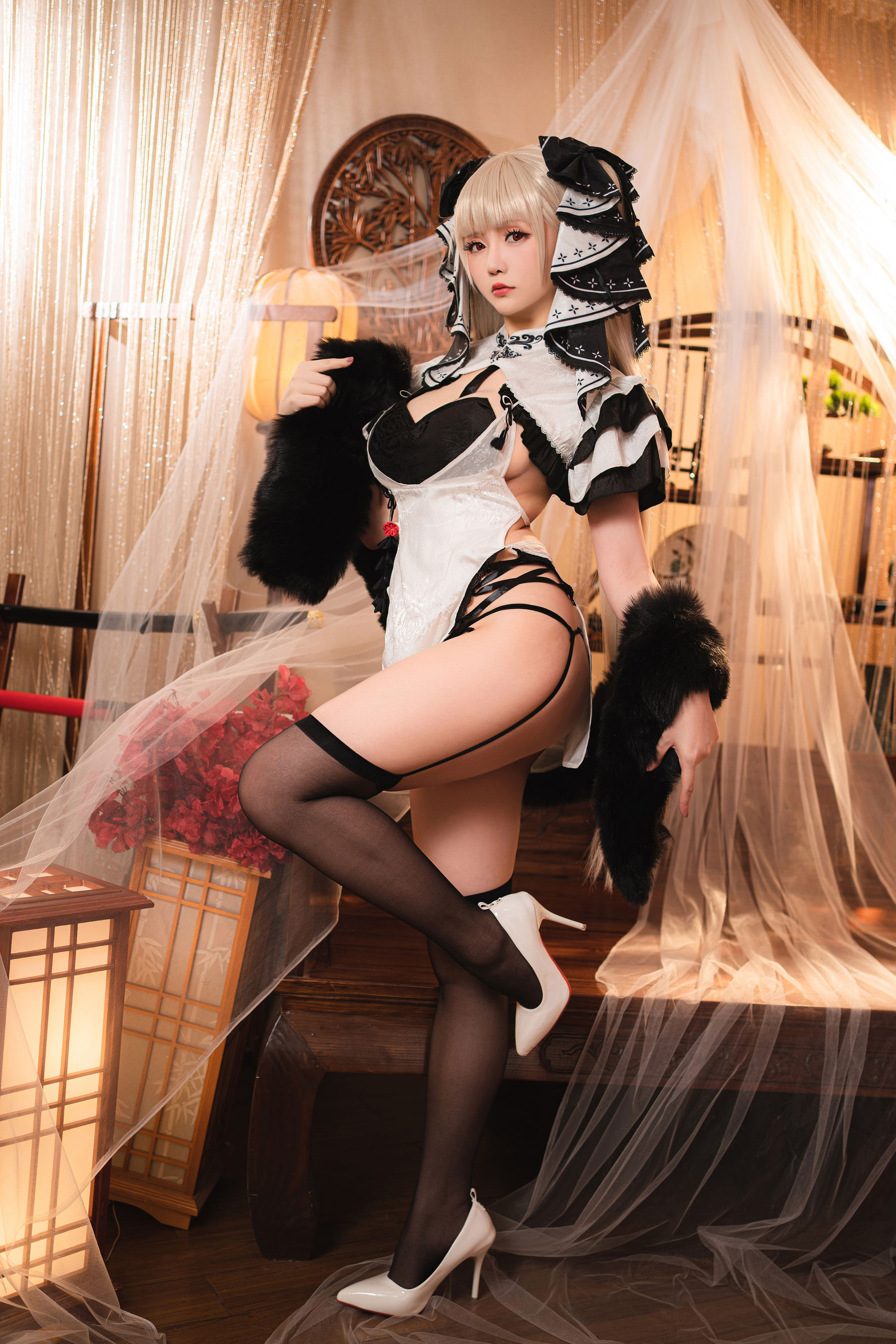 [福利COS] Coser小姐姐星之迟迟 - 可畏旗袍