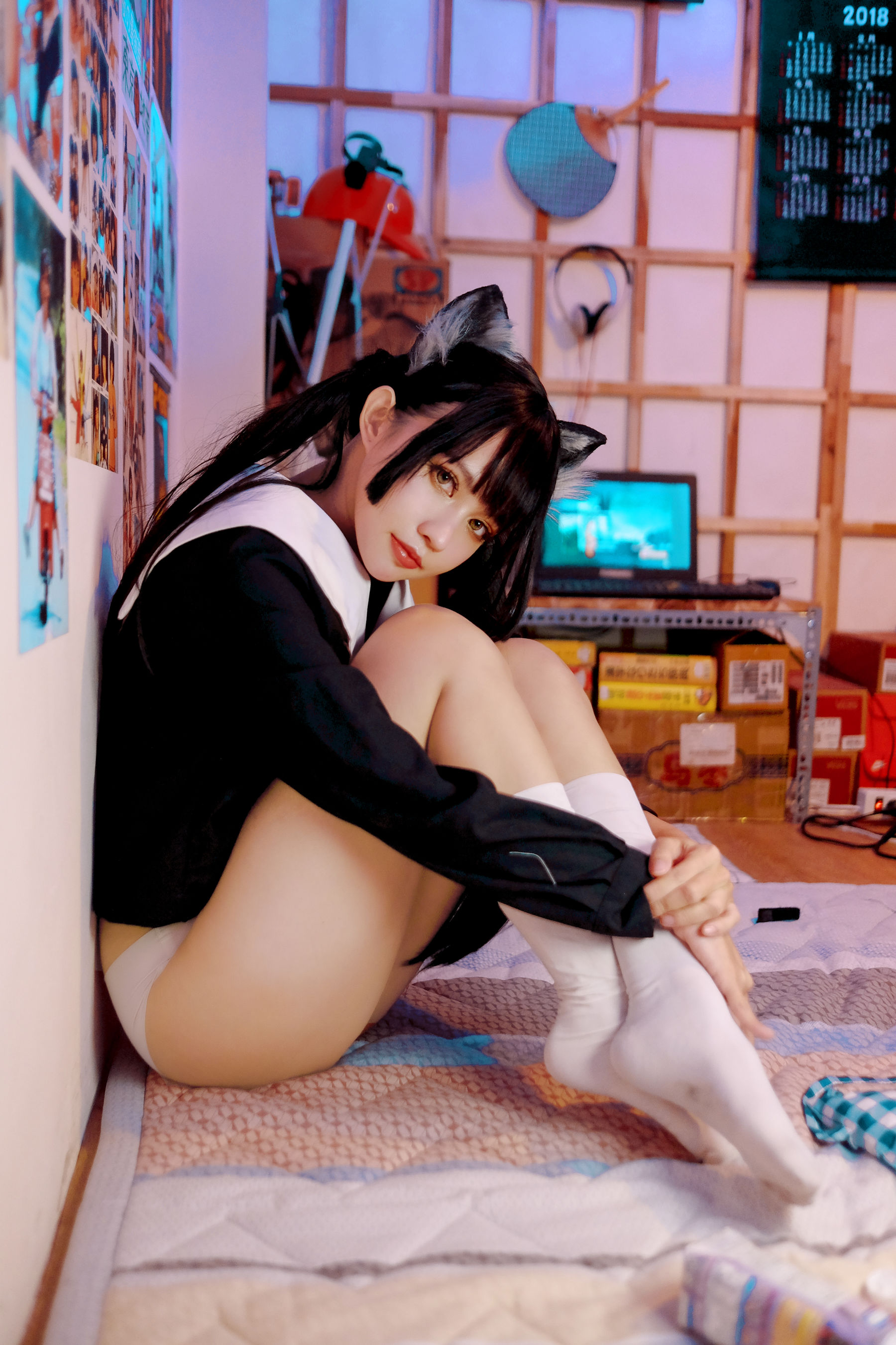 [福利COS] PingPing - Kuroneko黑猫