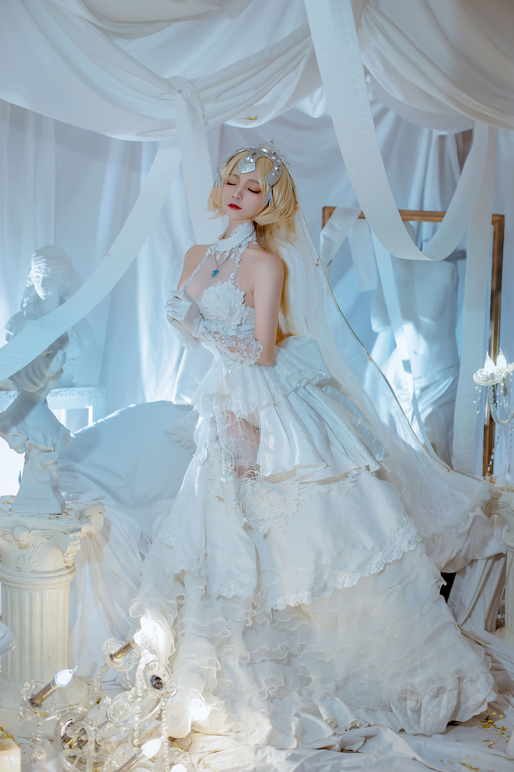[福利COS] 人气Coser二佐Nisa - fate贞德花嫁
