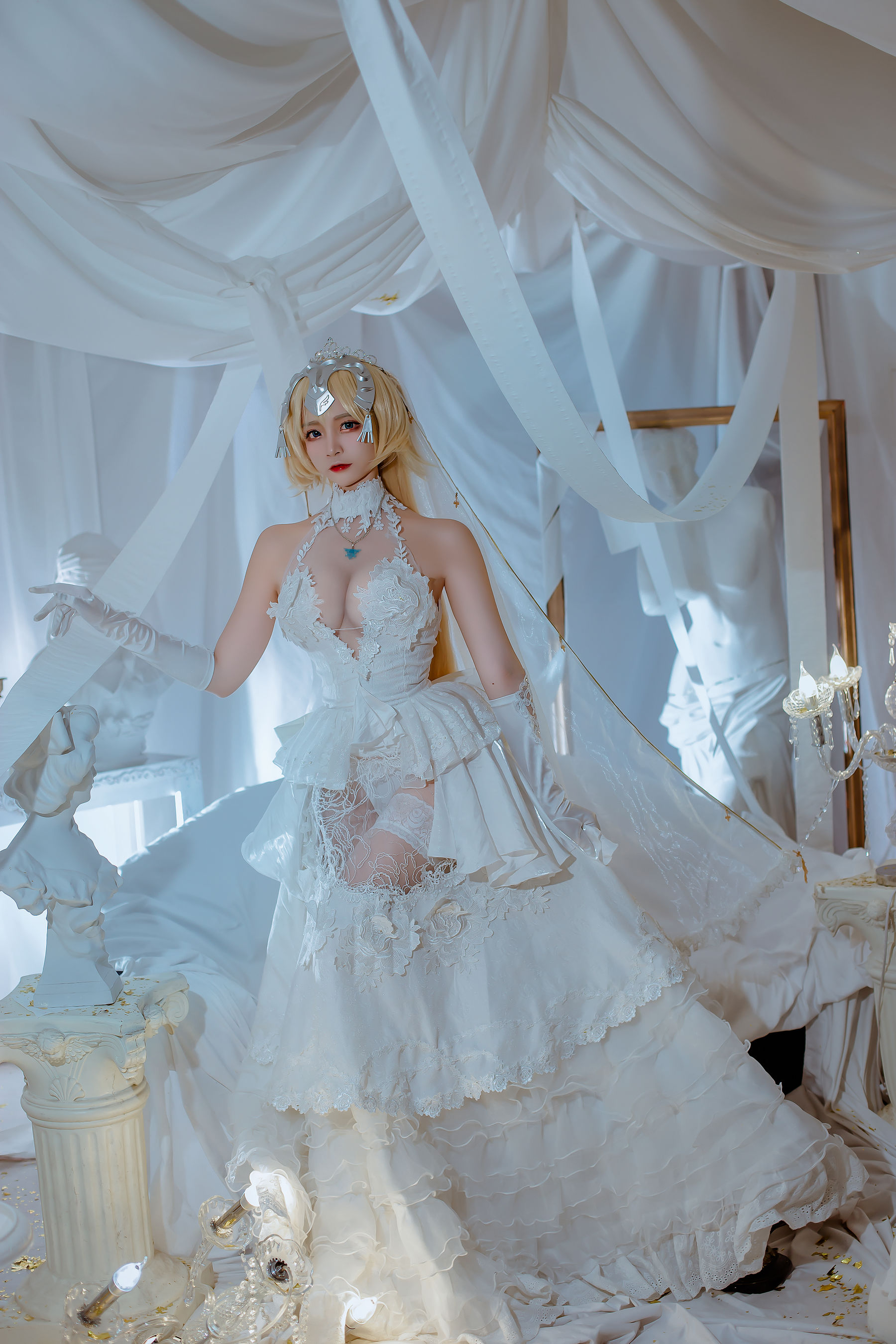 [福利COS] 人气Coser二佐Nisa - fate贞德花嫁