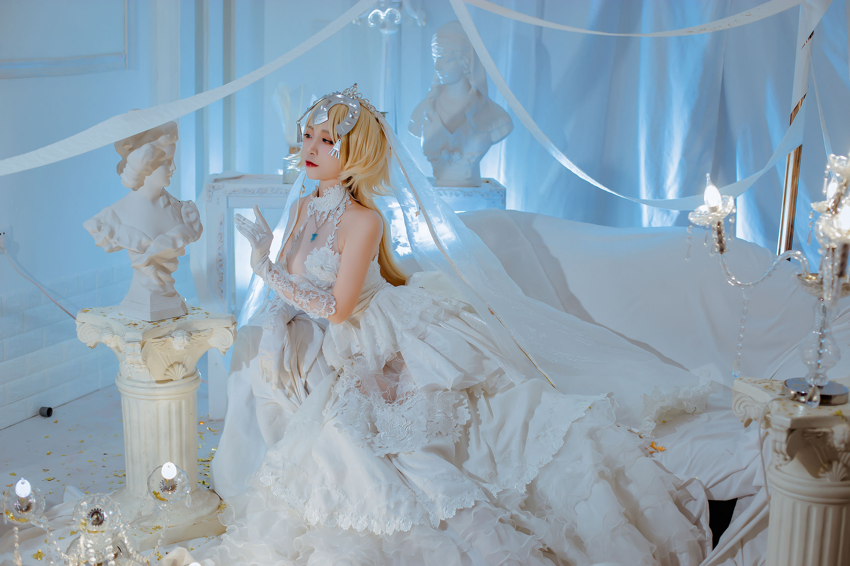 [福利COS] 人气Coser二佐Nisa - fate贞德花嫁
