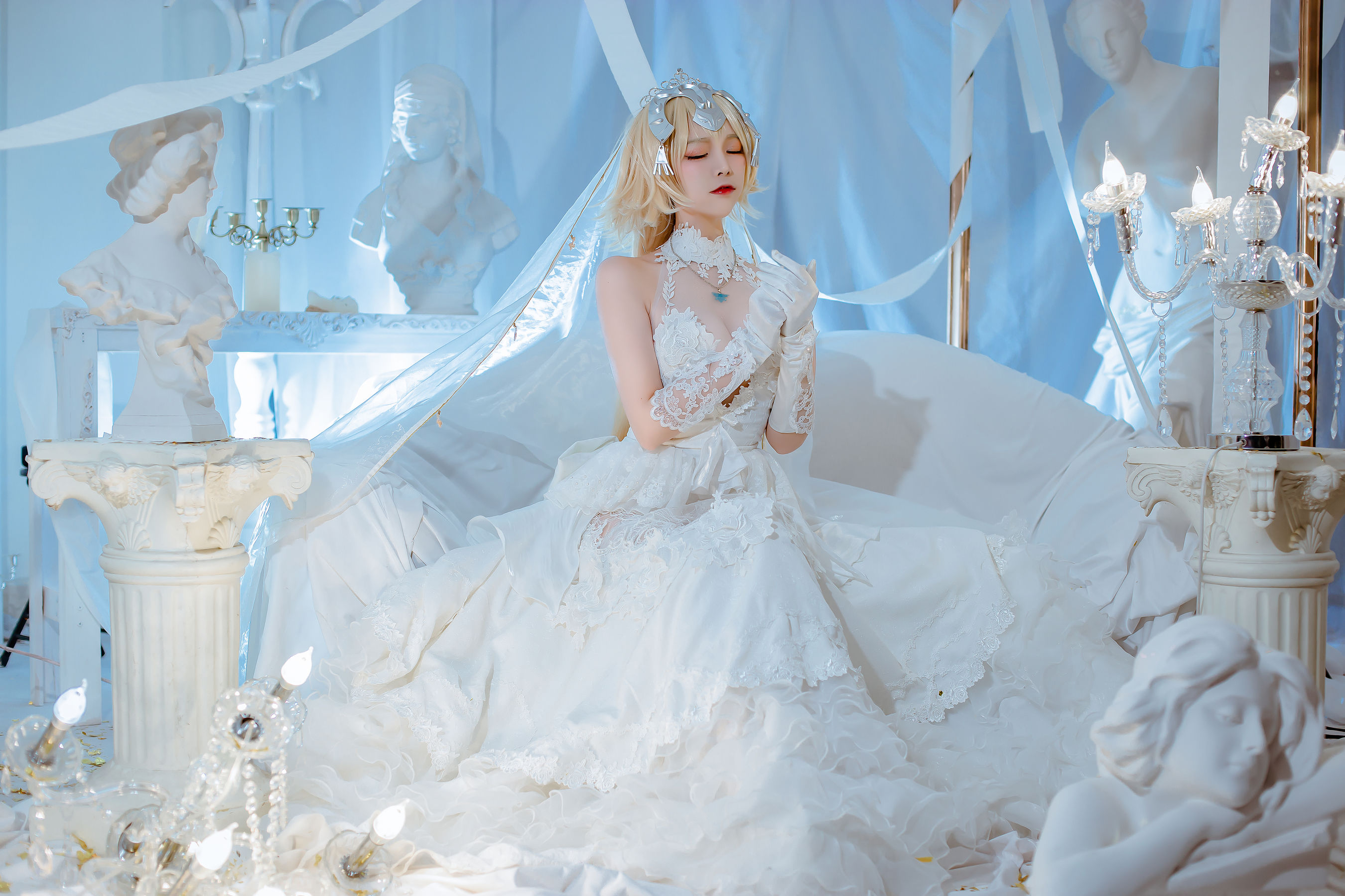[福利COS] 人气Coser二佐Nisa - fate贞德花嫁