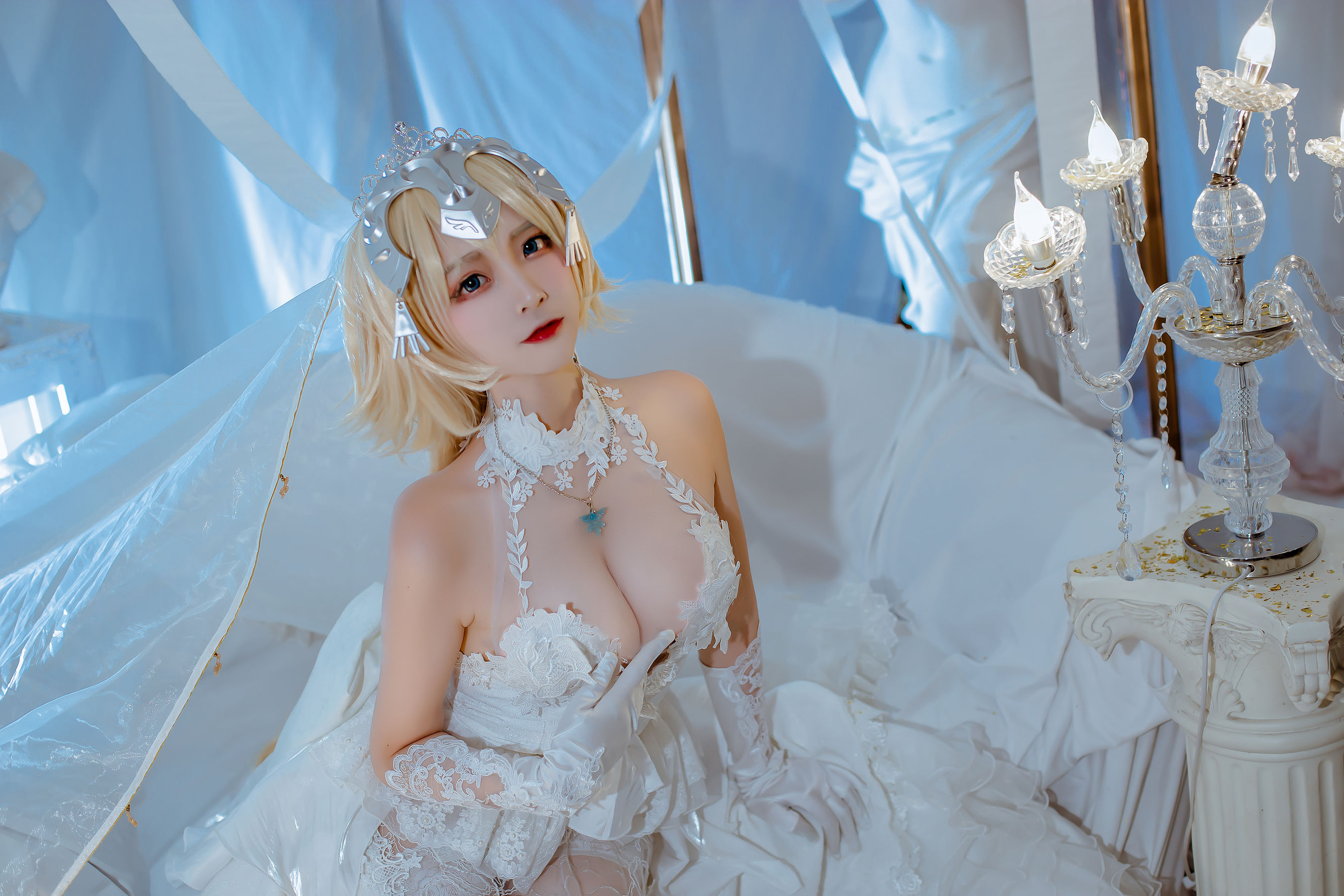 [福利COS] 人气Coser二佐Nisa - fate贞德花嫁