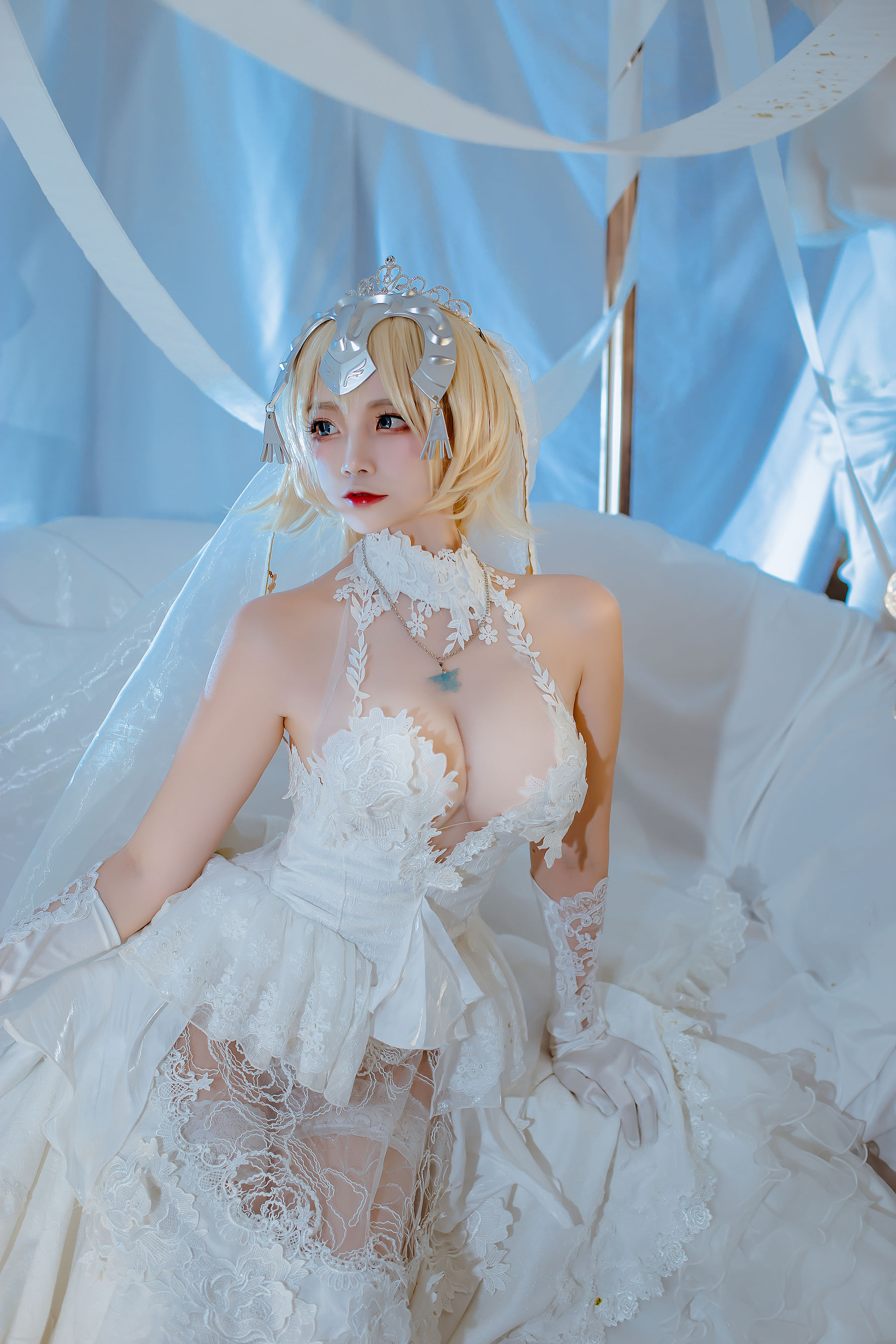 [福利COS] 人气Coser二佐Nisa - fate贞德花嫁