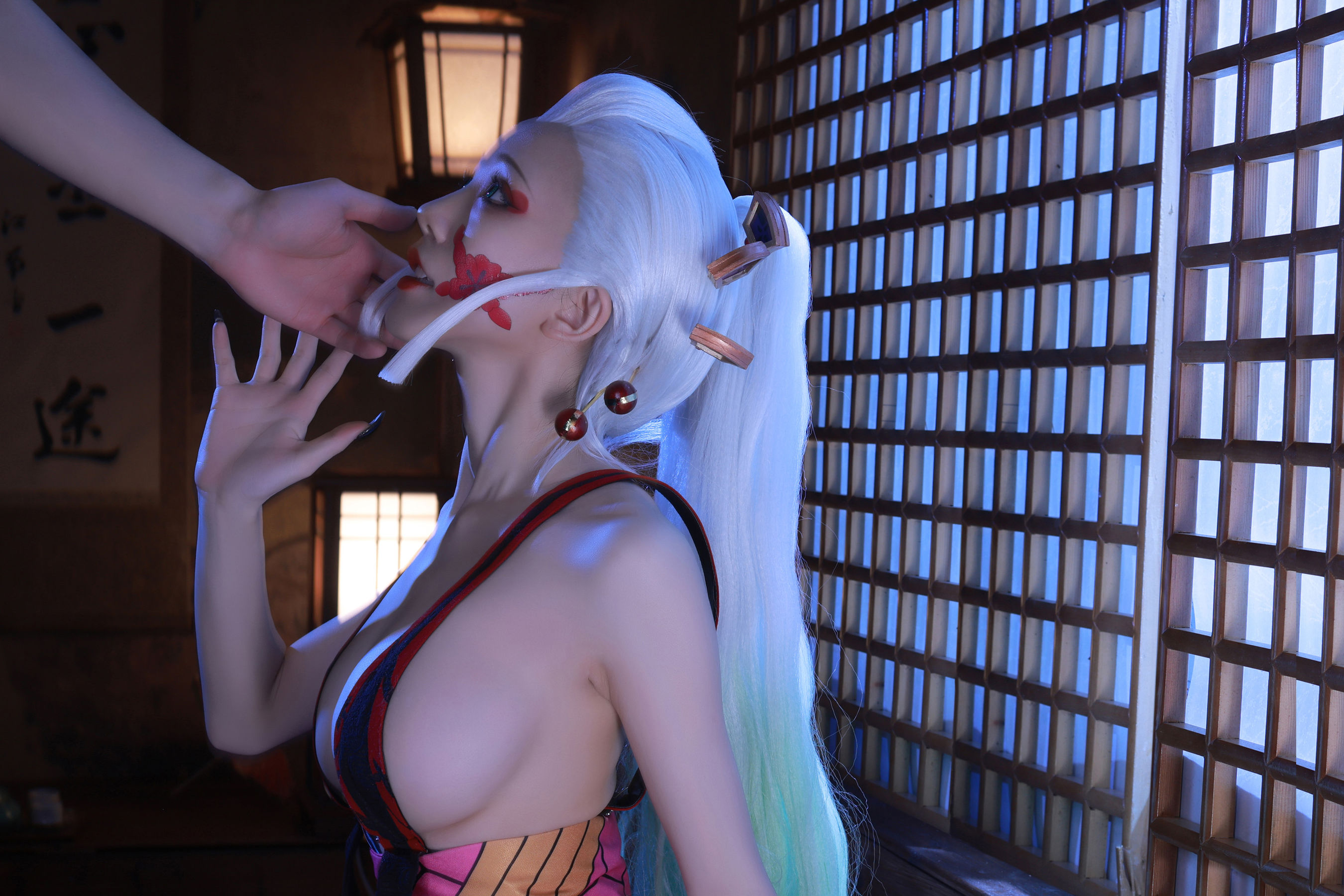 [福利COS] 动漫博主水淼aqua - 鬼灭之刃 上弦陆堕姬