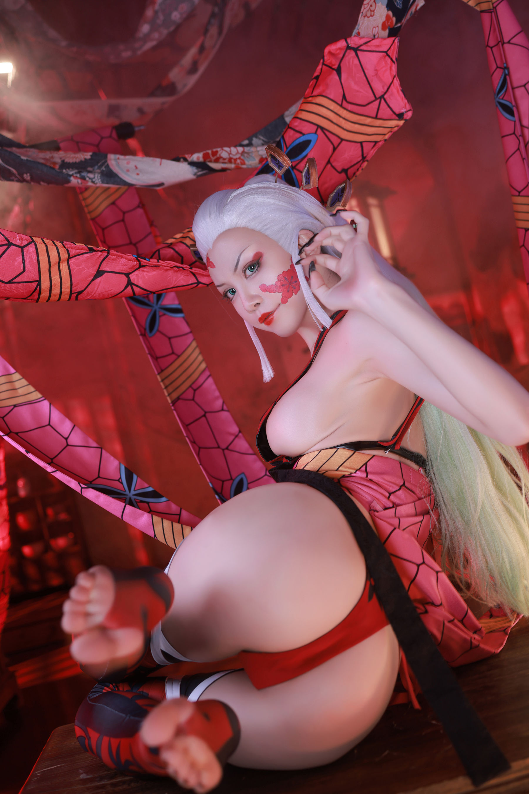 [福利COS] 动漫博主水淼aqua - 鬼灭之刃 上弦陆堕姬
