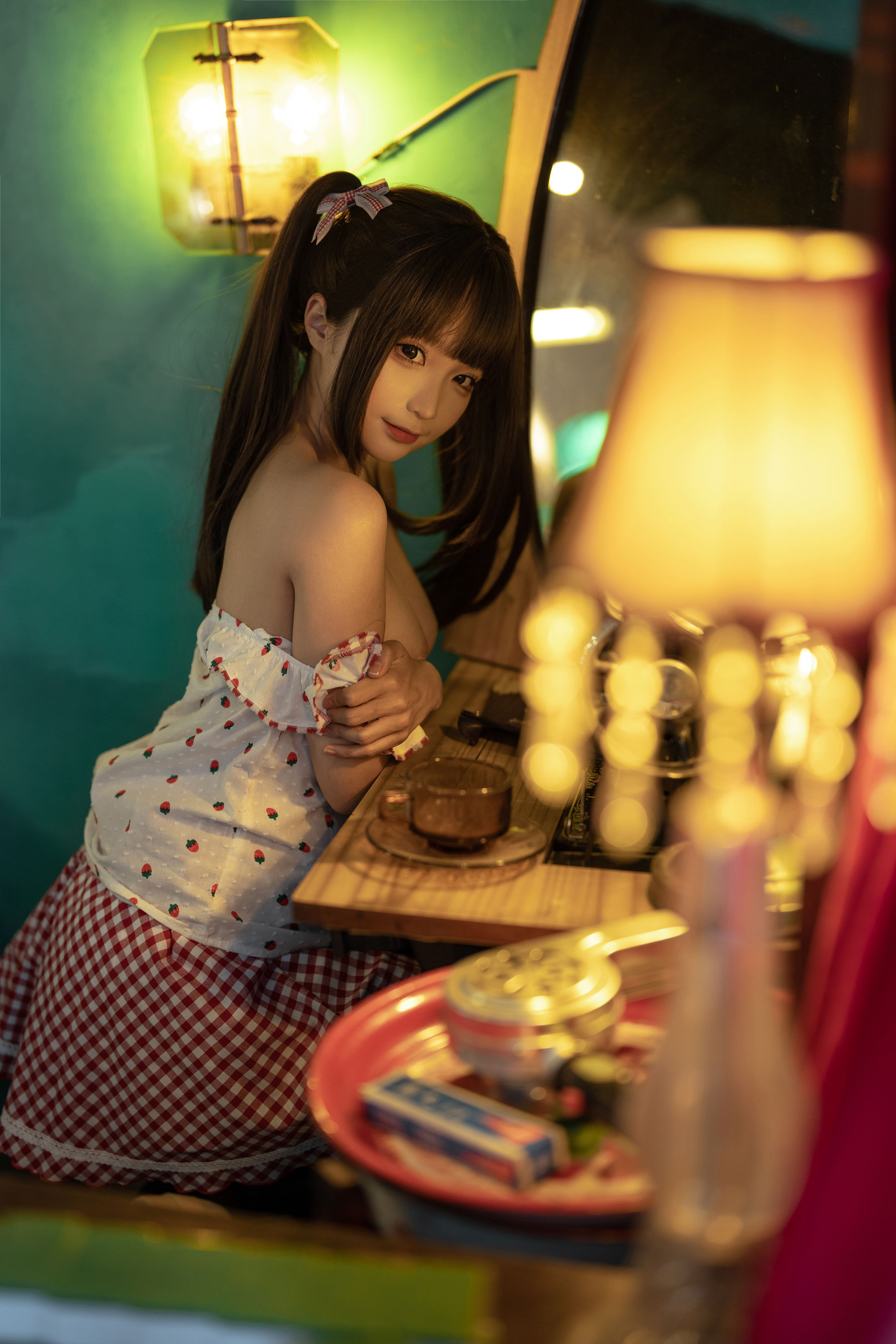 [福利COS] 动漫博主蠢沫沫 - 红格子