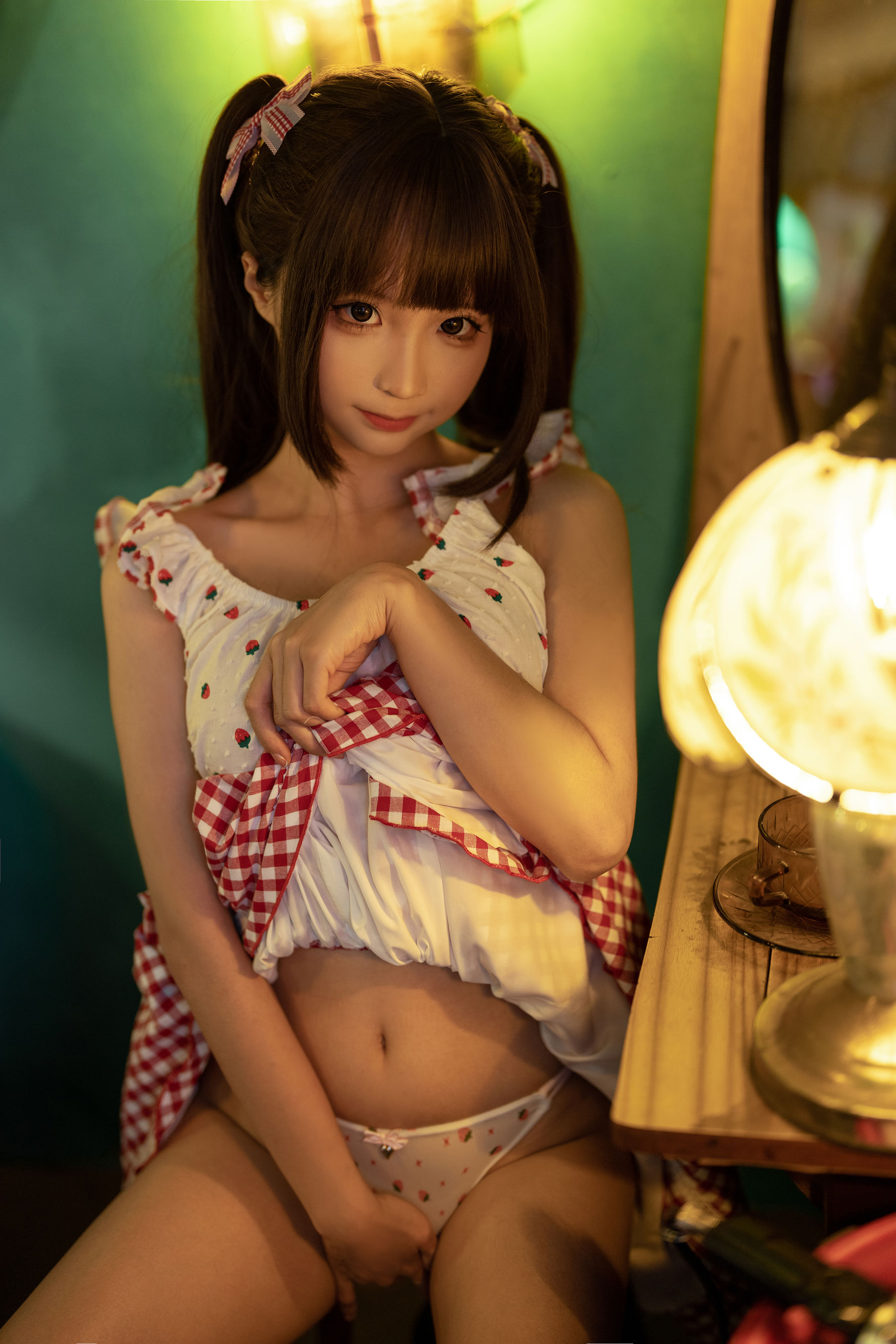 [福利COS] 动漫博主蠢沫沫 - 红格子