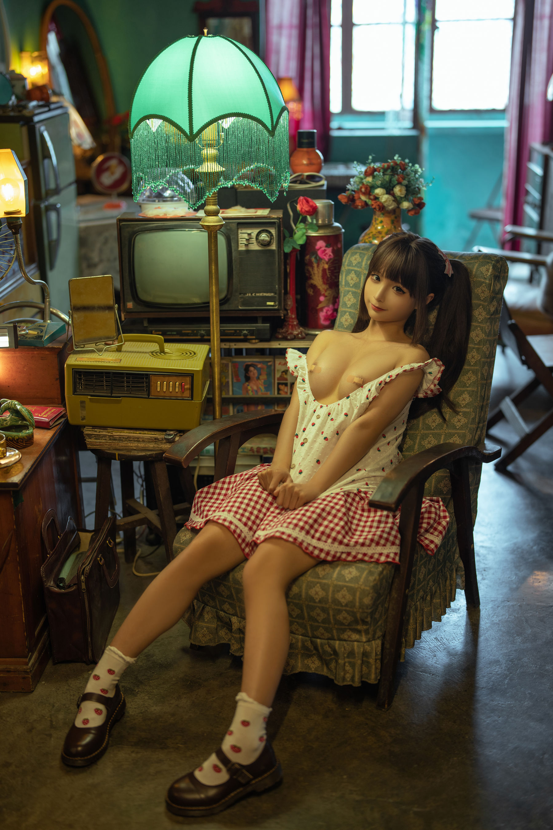 [福利COS] 动漫博主蠢沫沫 - 红格子