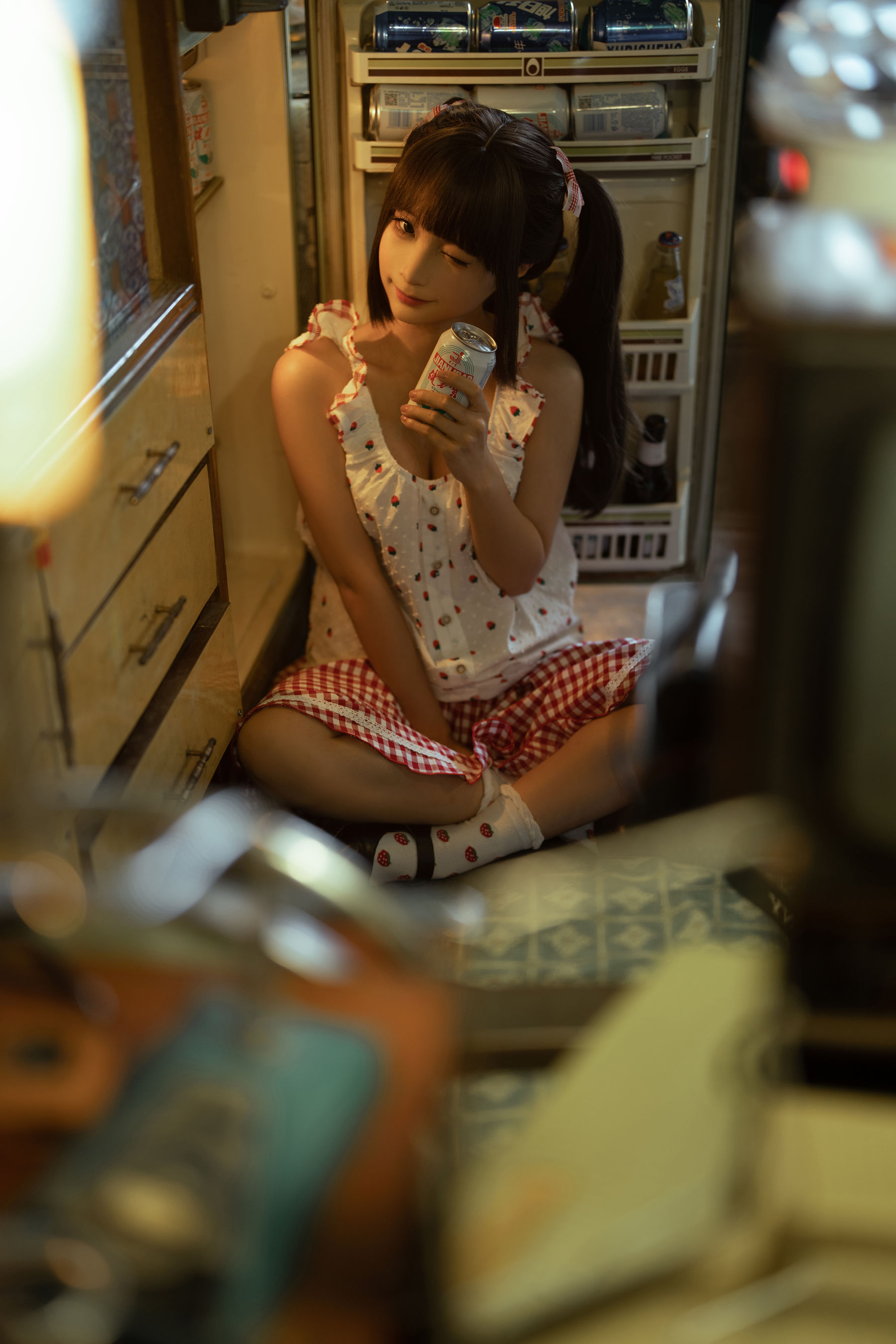[福利COS] 动漫博主蠢沫沫 - 红格子