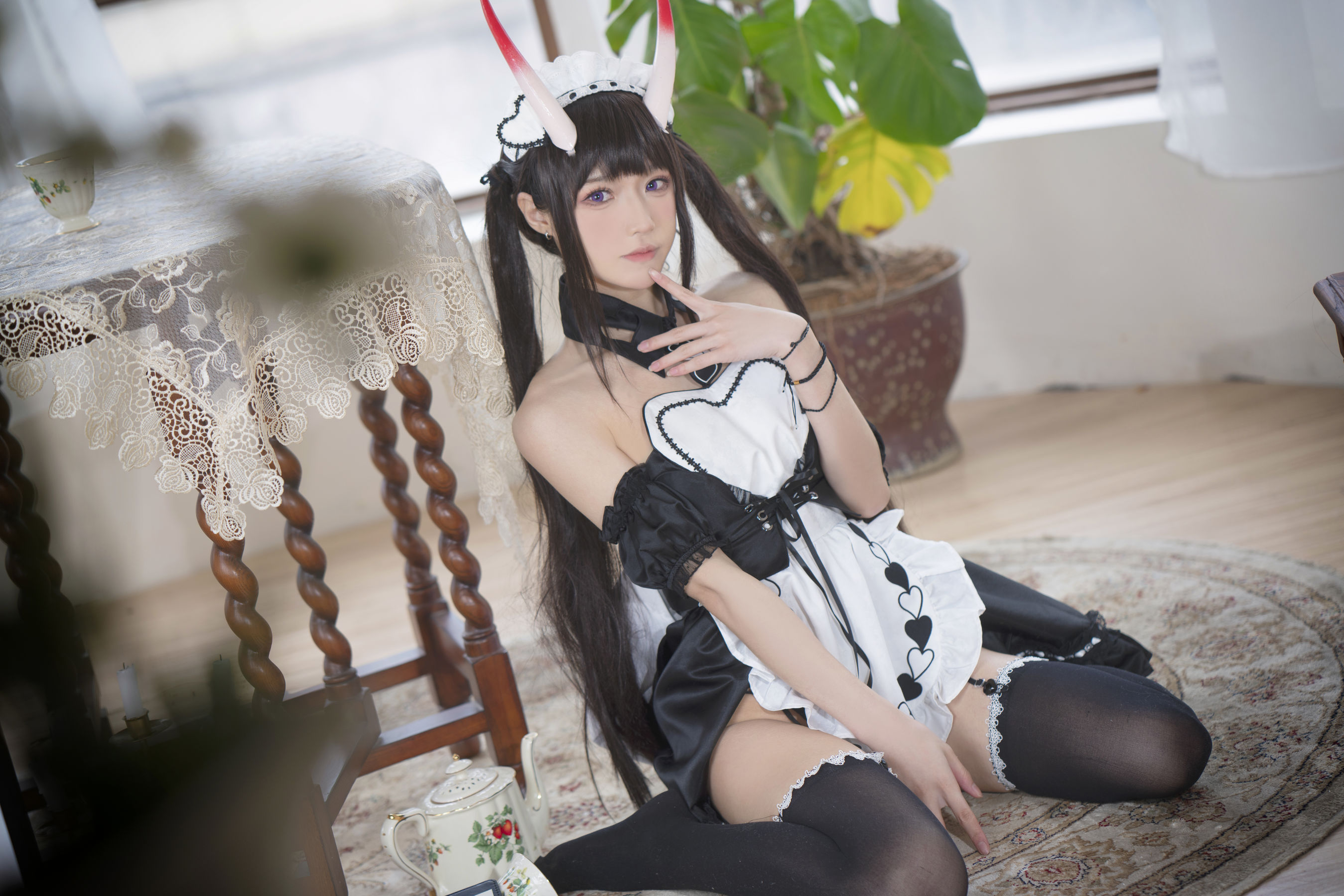 [福利COS] 动漫博主阿包也是兔娘 - 能代女仆