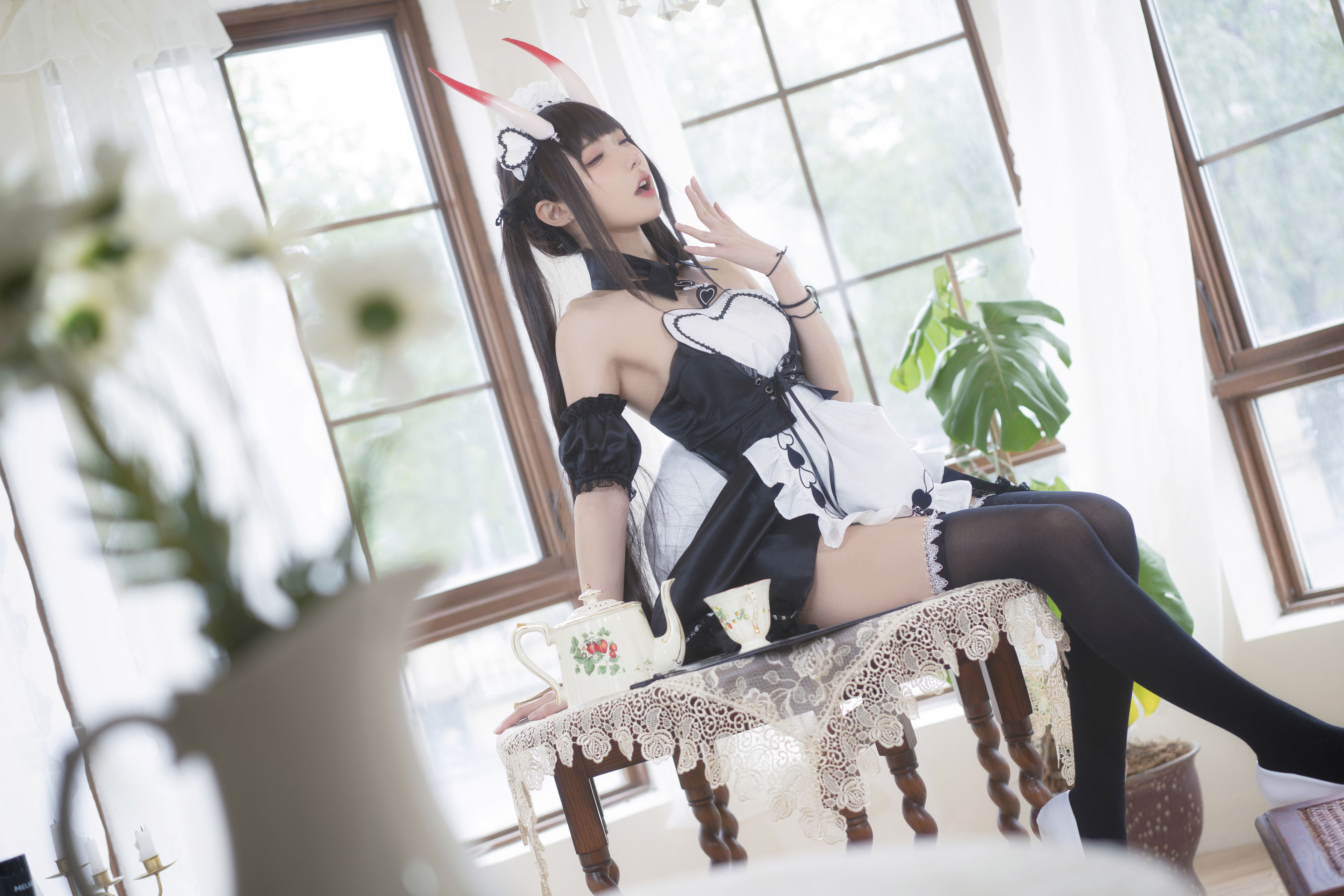 [福利COS] 动漫博主阿包也是兔娘 - 能代女仆
