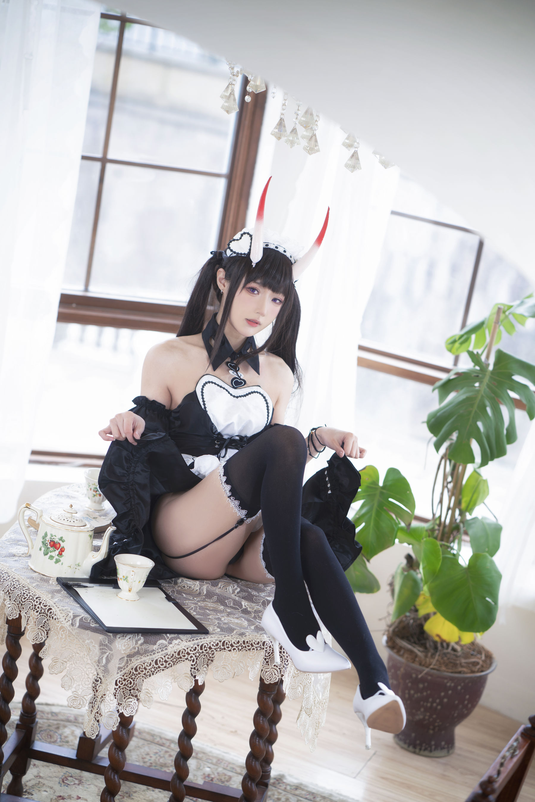 [福利COS] 动漫博主阿包也是兔娘 - 能代女仆