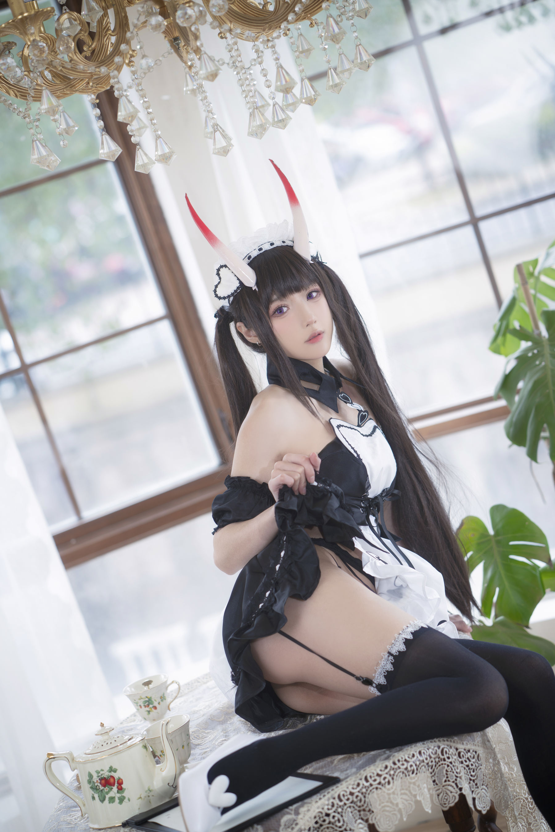 [福利COS] 动漫博主阿包也是兔娘 - 能代女仆