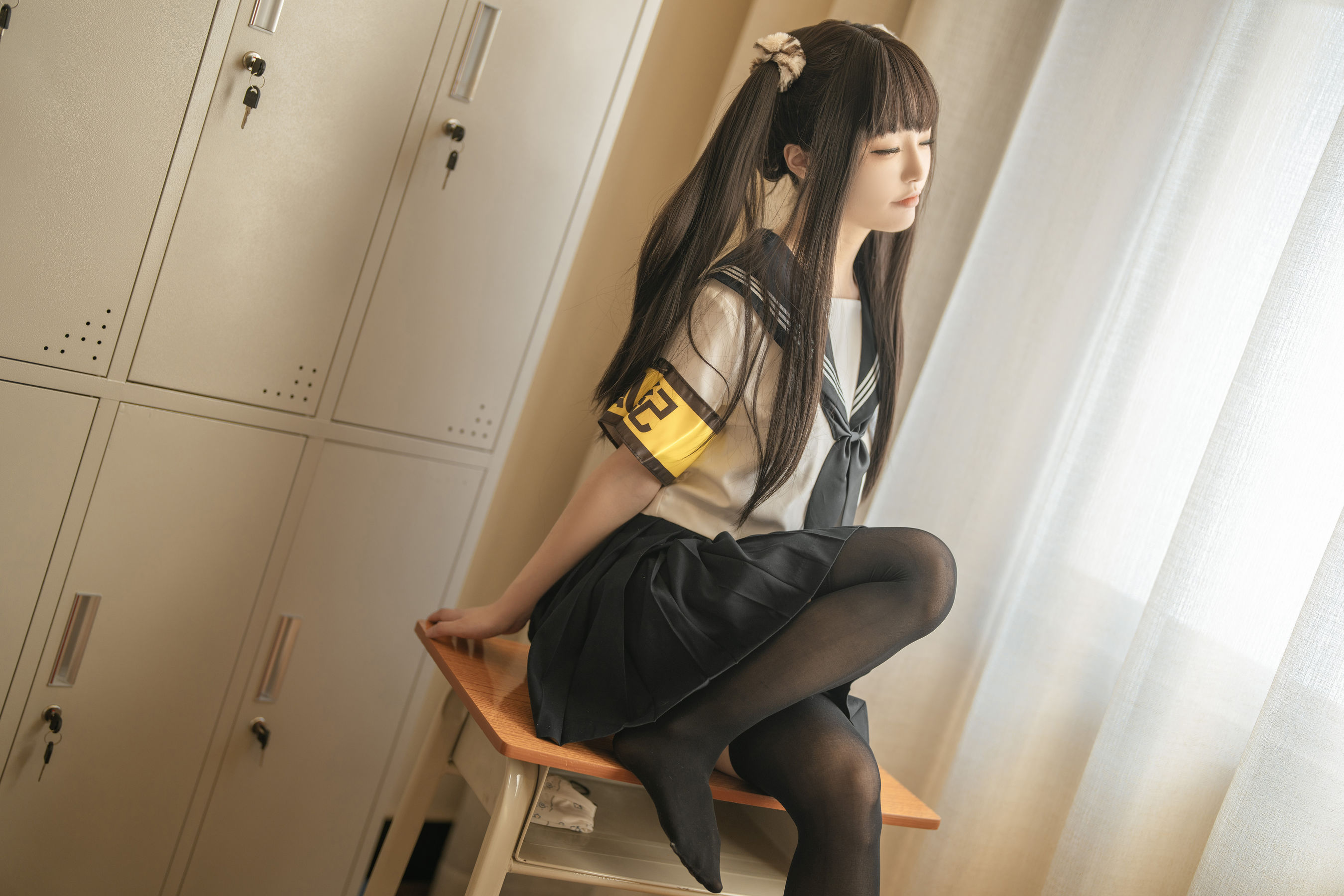 [福利COS] 桃良阿宅 - 教室jk