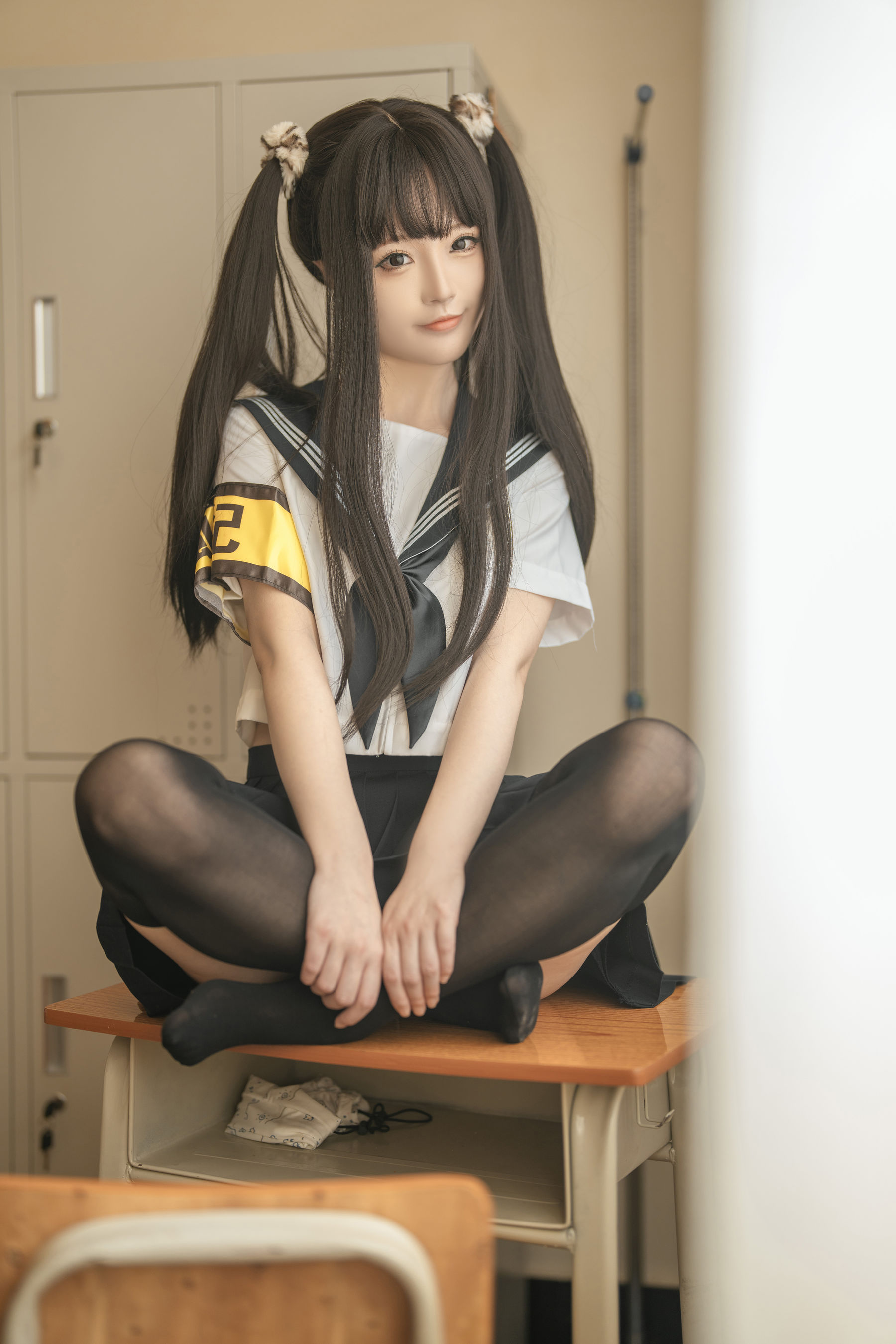 [福利COS] 桃良阿宅 - 教室jk